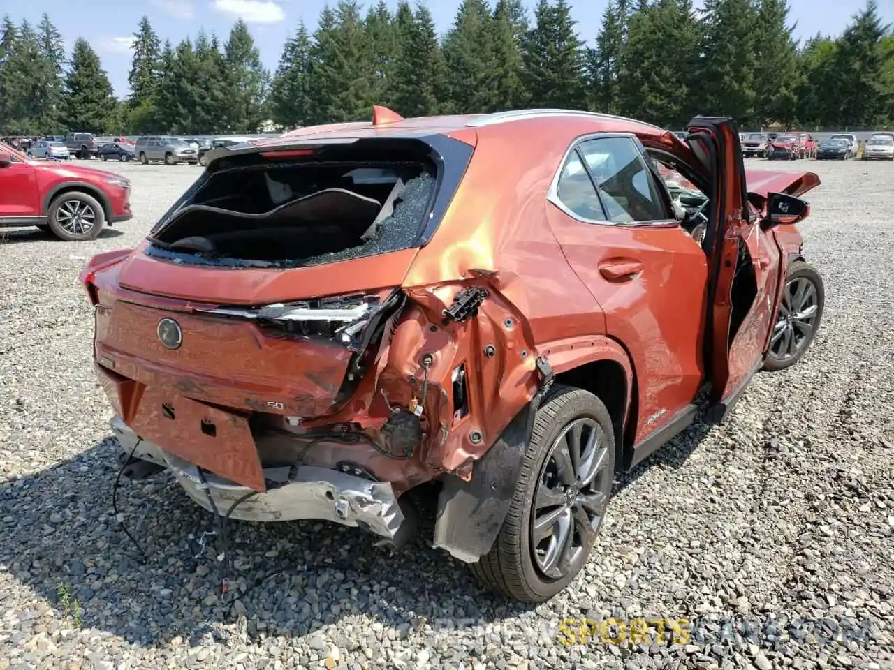 4 Photograph of a damaged car JTHU9JBH5K2002493 LEXUS UX 250H 2019