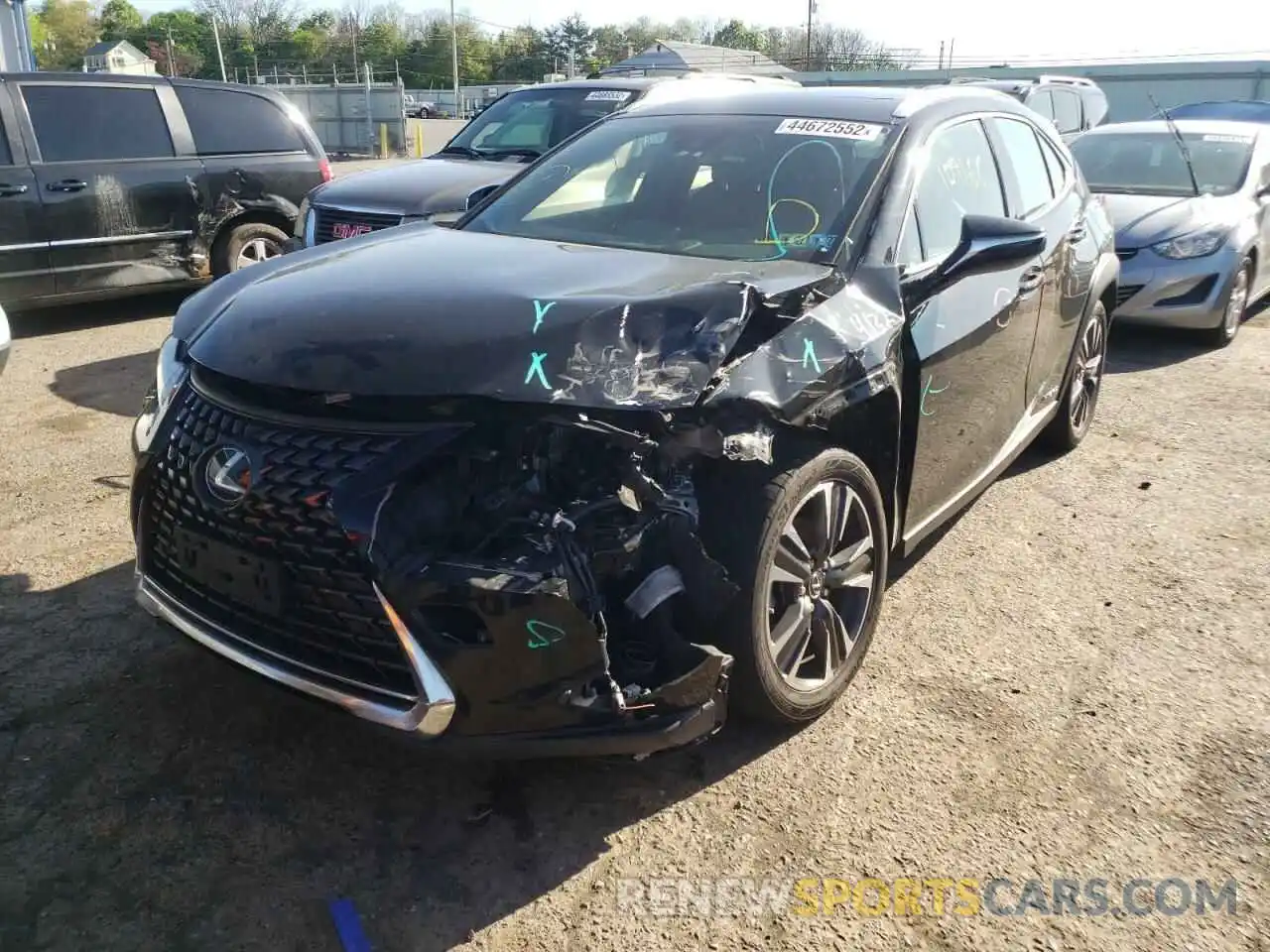 2 Photograph of a damaged car JTHU9JBH6K2002292 LEXUS UX 250H 2019