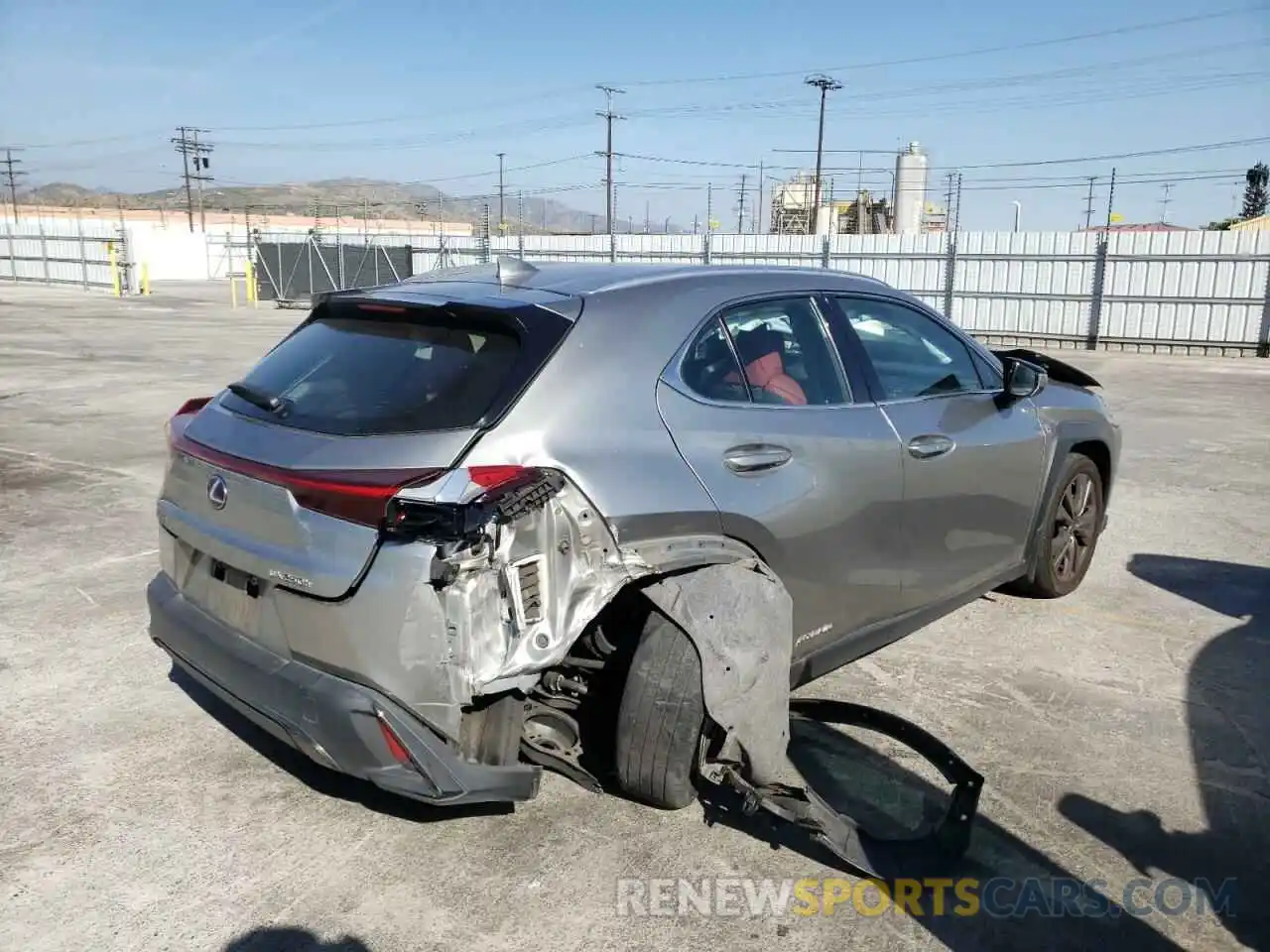 4 Фотография поврежденного автомобиля JTHU9JBH6K2009548 LEXUS UX 250H 2019