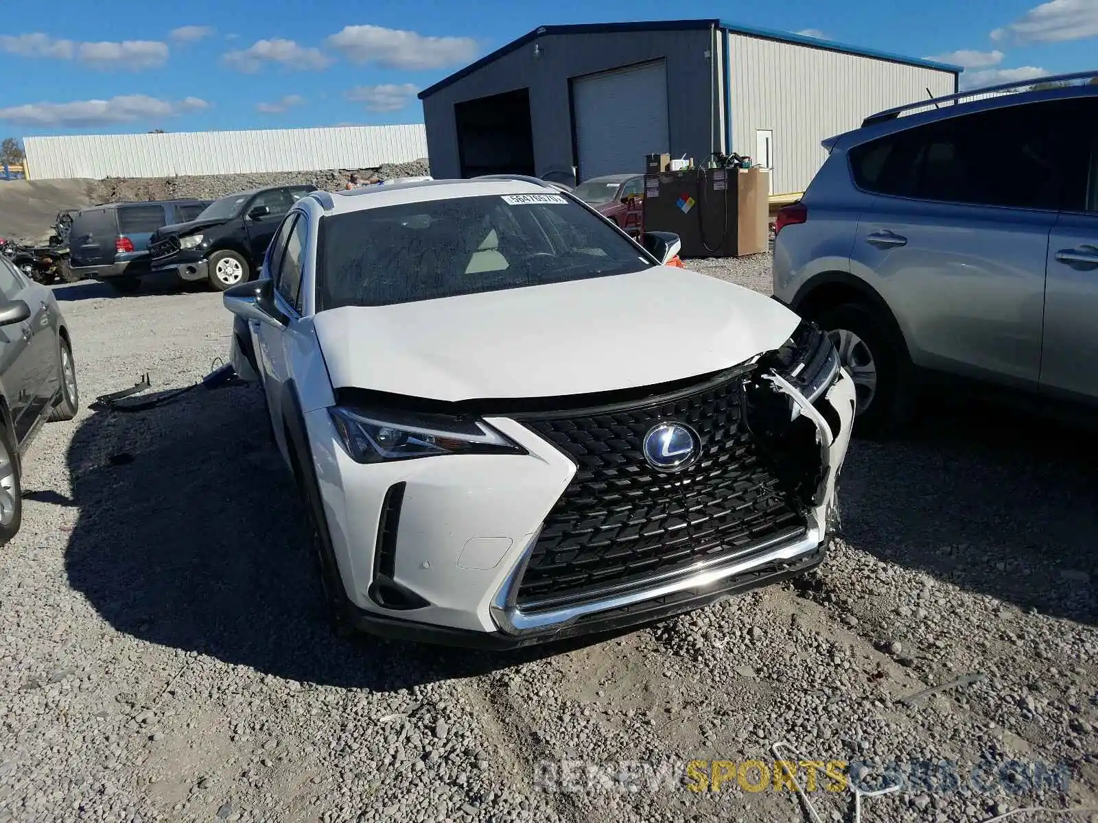 1 Photograph of a damaged car JTHU9JBH7K2009557 LEXUS UX 250H 2019