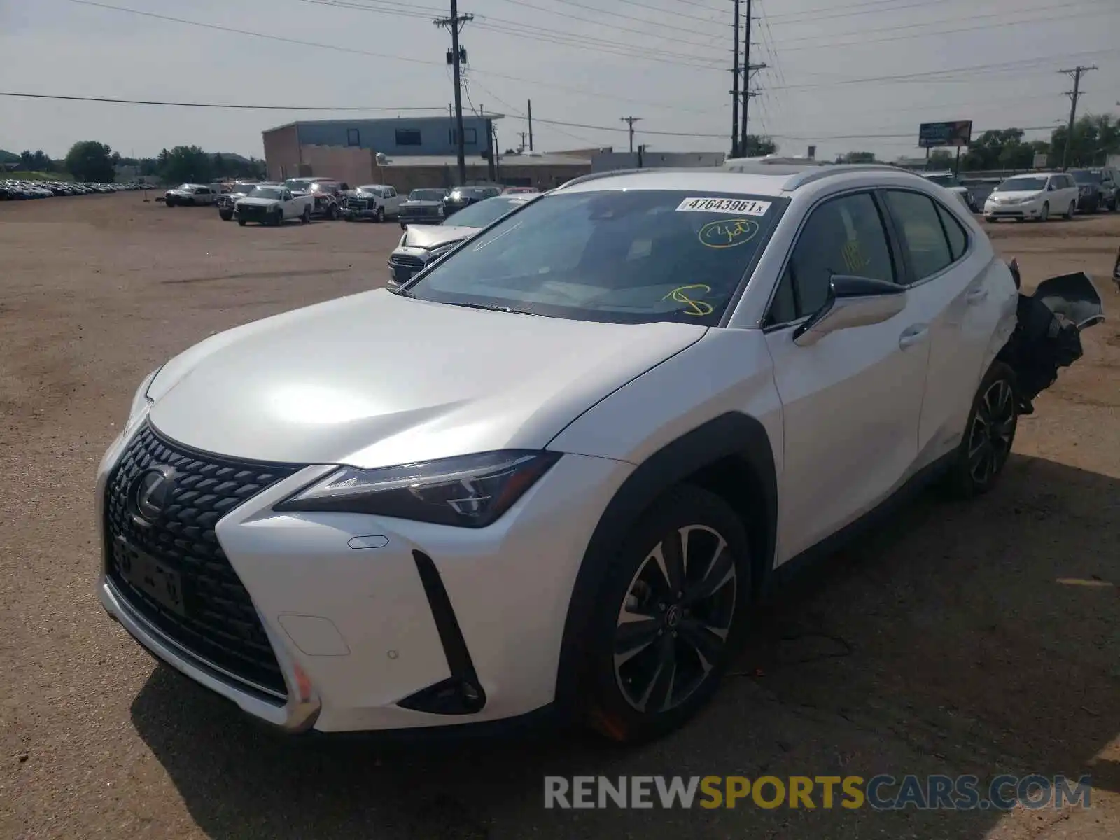 2 Photograph of a damaged car JTHU9JBH7K2009607 LEXUS UX 250H 2019