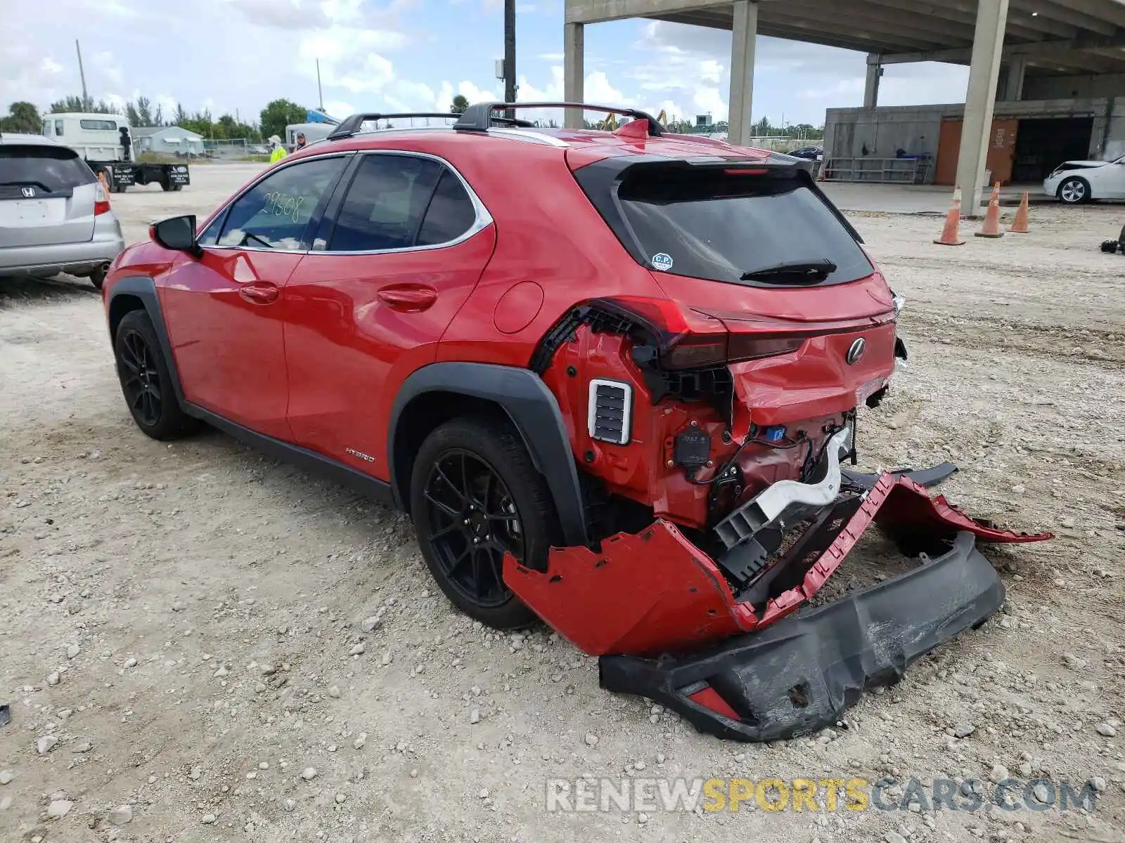 3 Photograph of a damaged car JTHU9JBH8K2010362 LEXUS UX 250H 2019