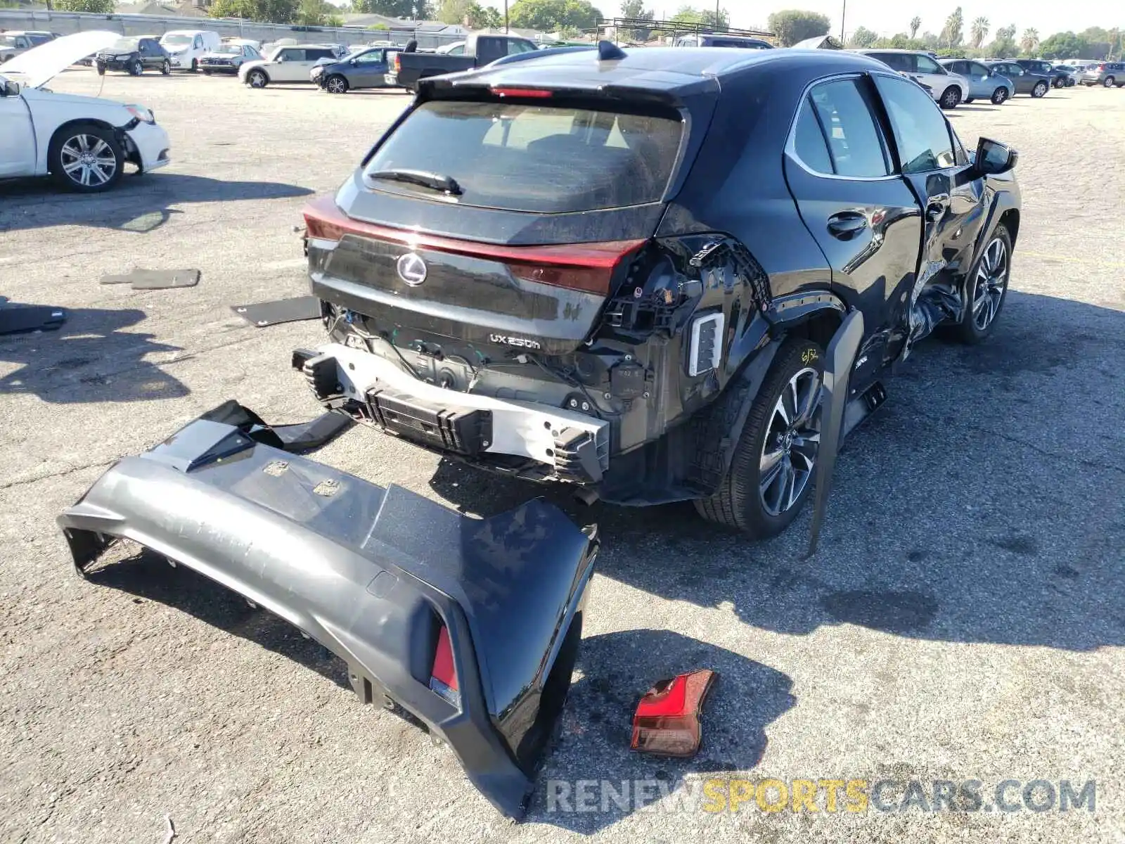 4 Фотография поврежденного автомобиля JTHU9JBH9K2001251 LEXUS UX 250H 2019