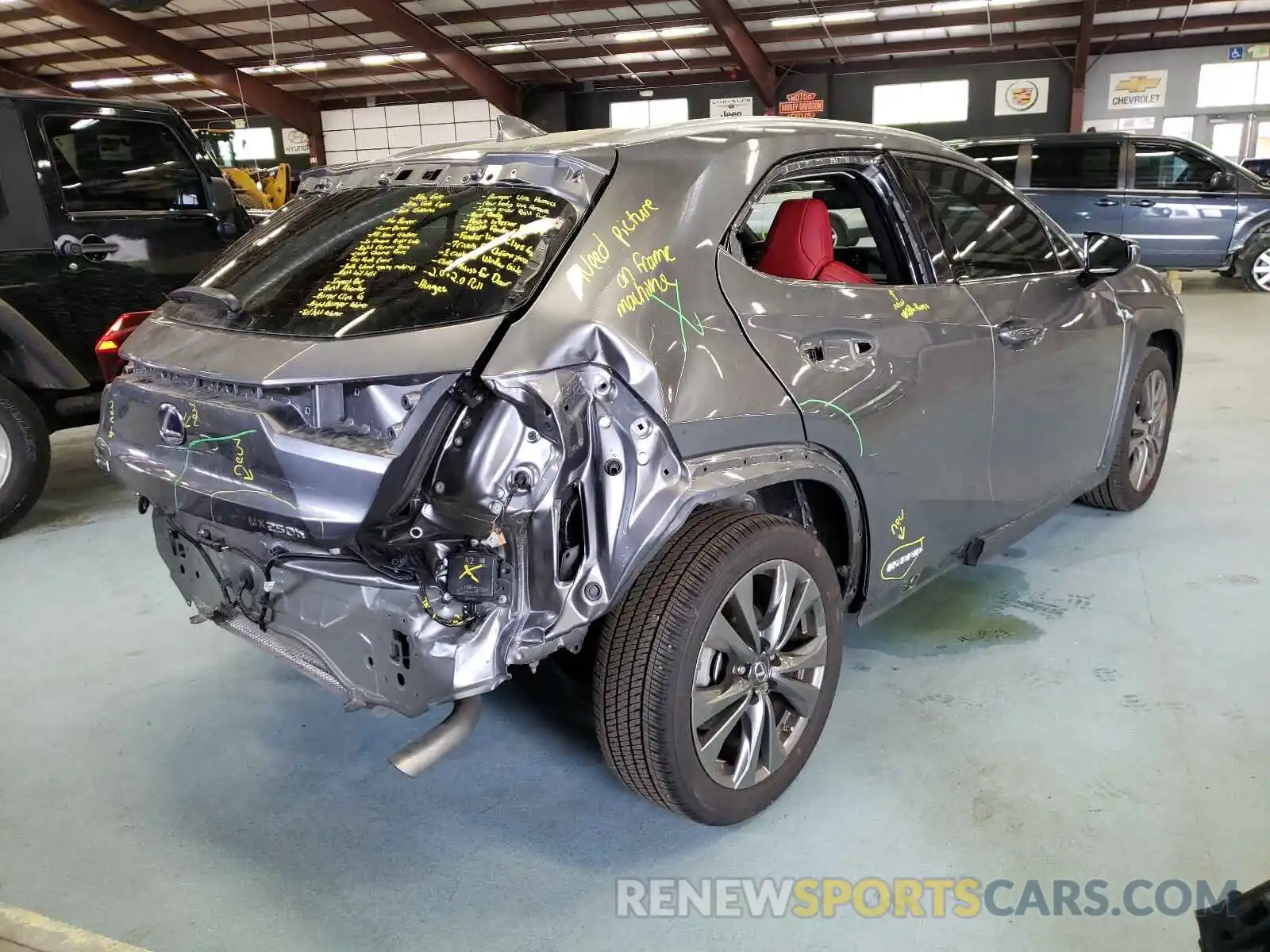 4 Фотография поврежденного автомобиля JTHU9JBH9K2003968 LEXUS UX 250H 2019