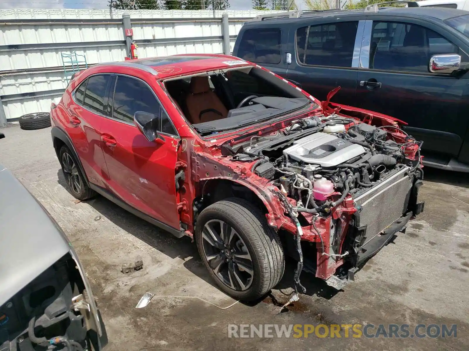 1 Photograph of a damaged car JTHU9JBHXK2011156 LEXUS UX 250H 2019