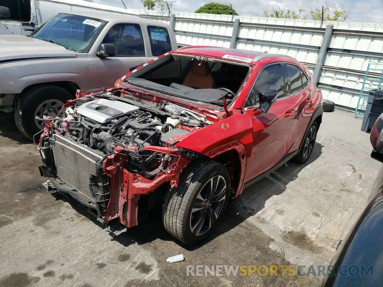 2 Photograph of a damaged car JTHU9JBHXK2011156 LEXUS UX 250H 2019