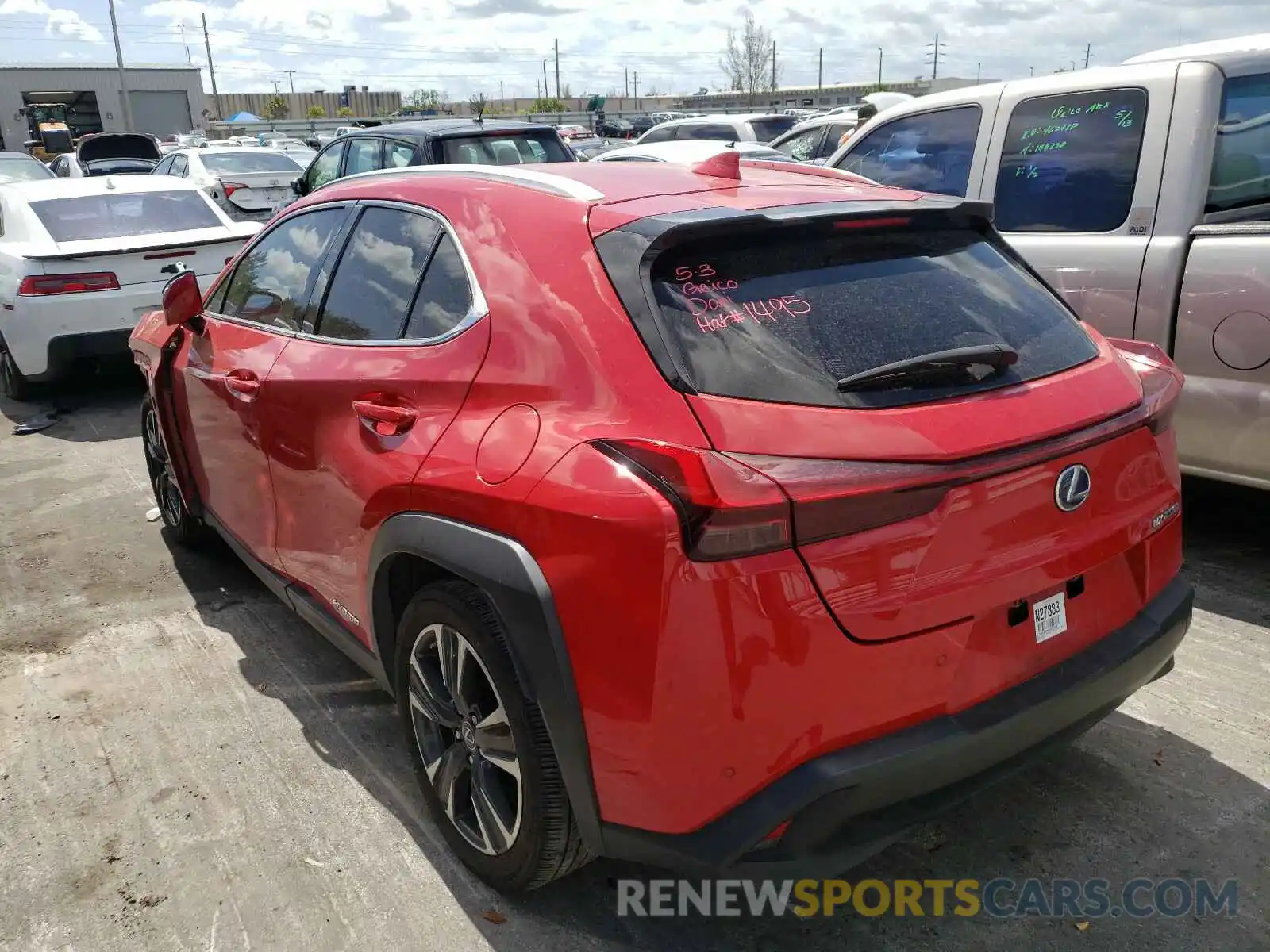 3 Photograph of a damaged car JTHU9JBHXK2011156 LEXUS UX 250H 2019