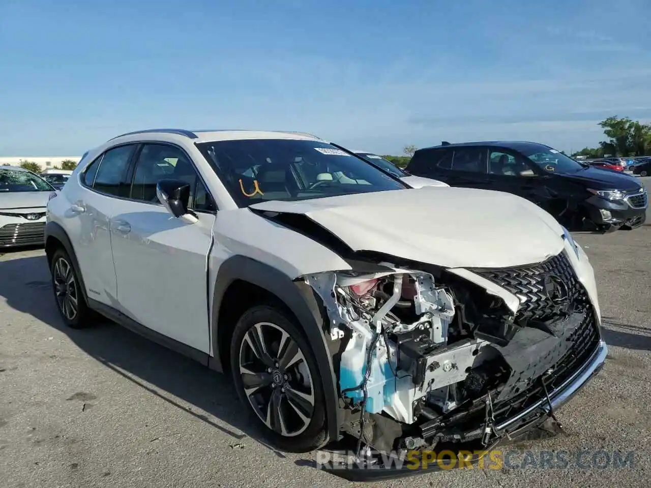 1 Photograph of a damaged car JTHU9JBHXK2019368 LEXUS UX 250H 2019