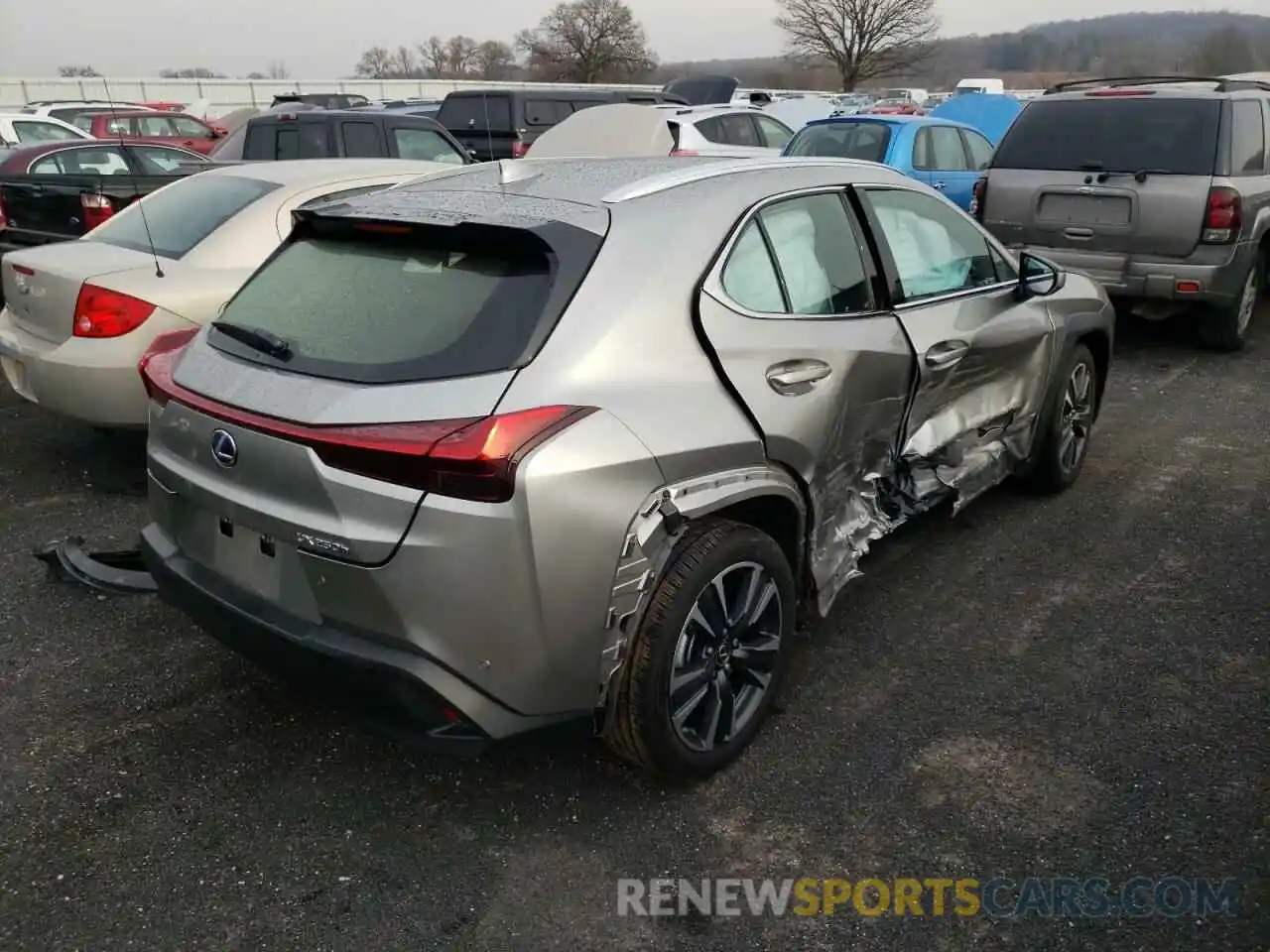 4 Фотография поврежденного автомобиля JTHU9JBHXK2019385 LEXUS UX 250H 2019