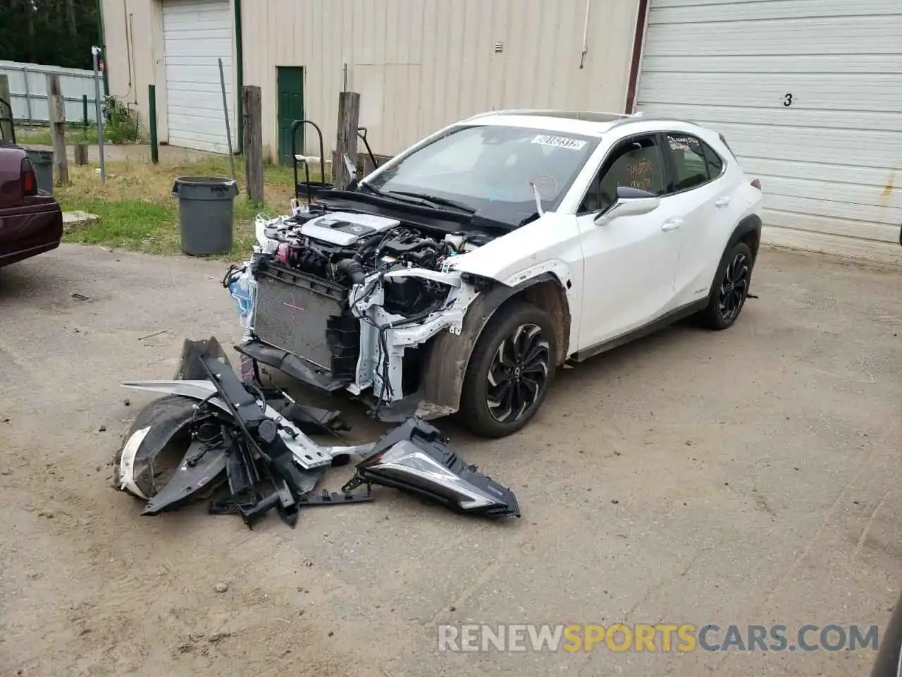 2 Фотография поврежденного автомобиля JTHP9JBH0L2031771 LEXUS UX 250H 2020