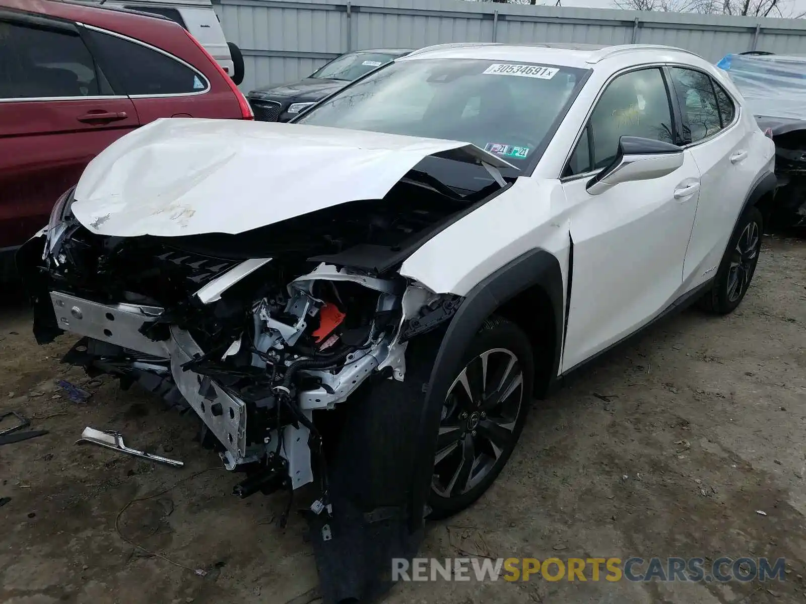 2 Фотография поврежденного автомобиля JTHP9JBH4L2028663 LEXUS UX 250H 2020