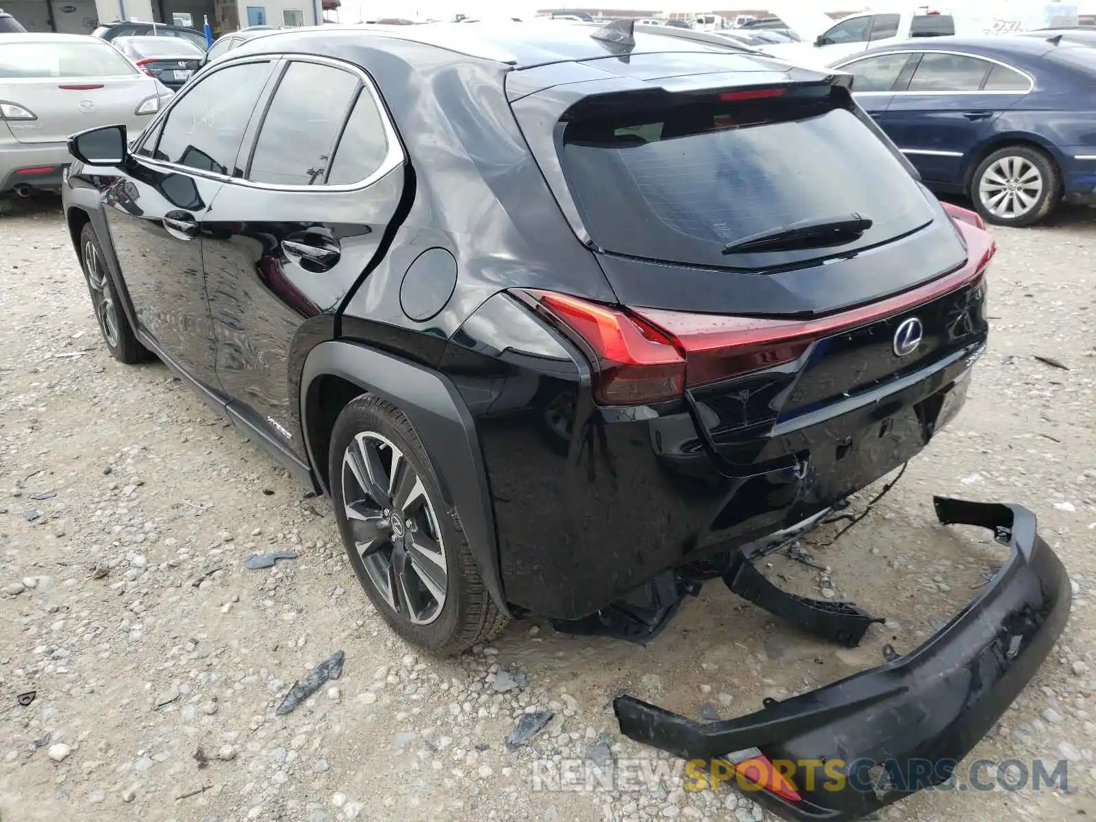 3 Фотография поврежденного автомобиля JTHP9JBH4L2028811 LEXUS UX 250H 2020