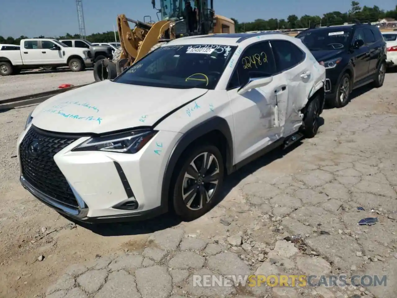 2 Фотография поврежденного автомобиля JTHP9JBH5L2034259 LEXUS UX 250H 2020