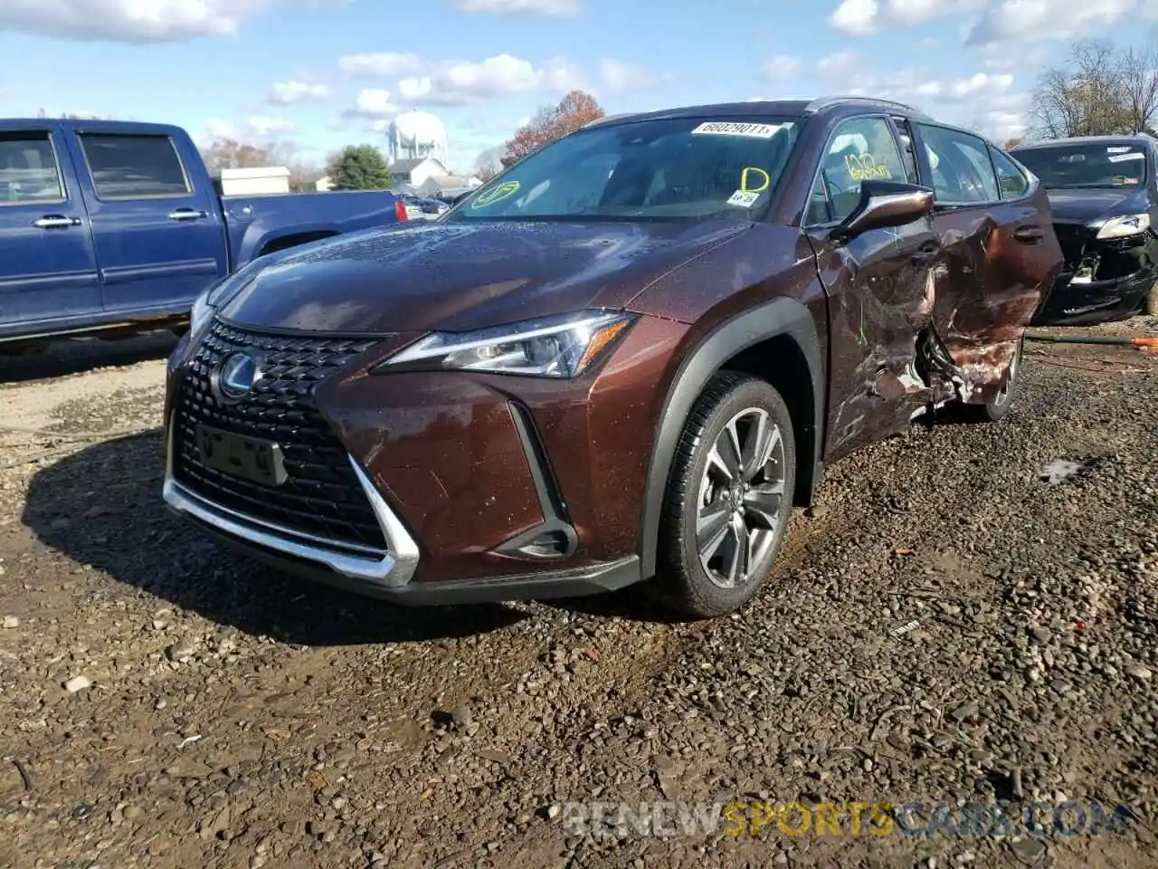 2 Фотография поврежденного автомобиля JTHP9JBH5L2034262 LEXUS UX 250H 2020