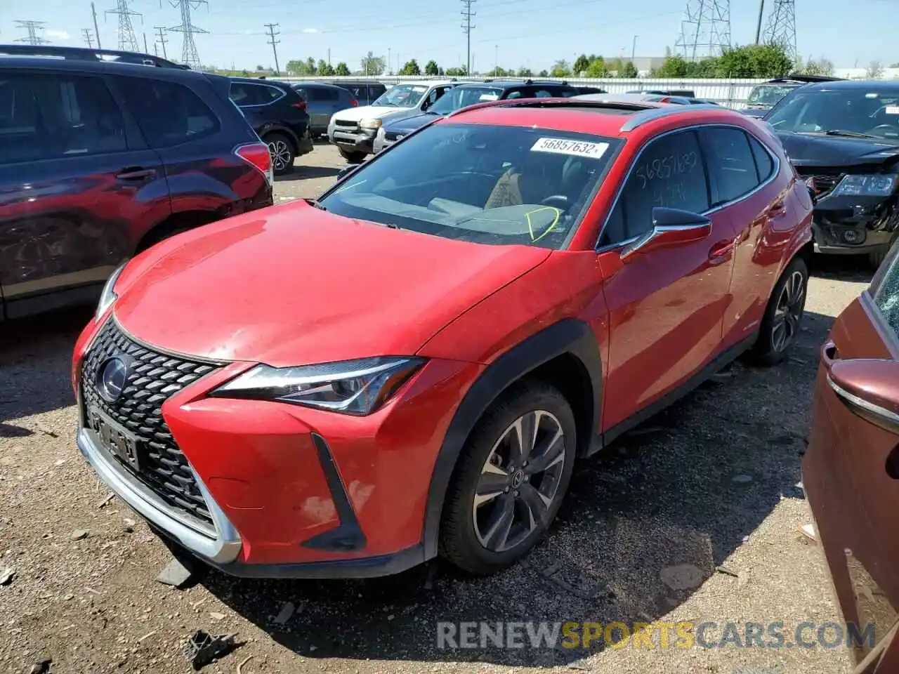 2 Фотография поврежденного автомобиля JTHP9JBH5L2034603 LEXUS UX 250H 2020