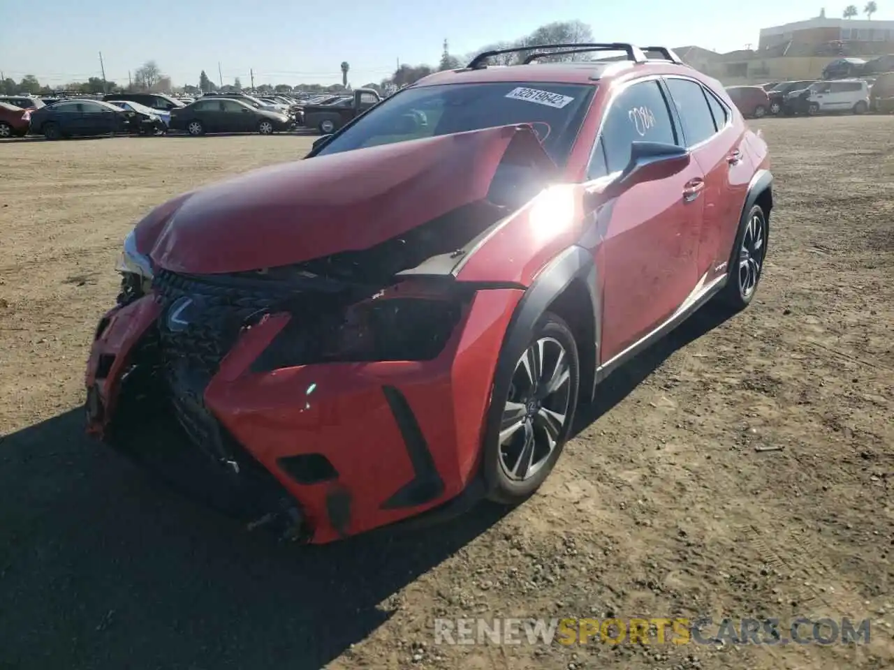 2 Photograph of a damaged car JTHP9JBH6L2022668 LEXUS UX 250H 2020