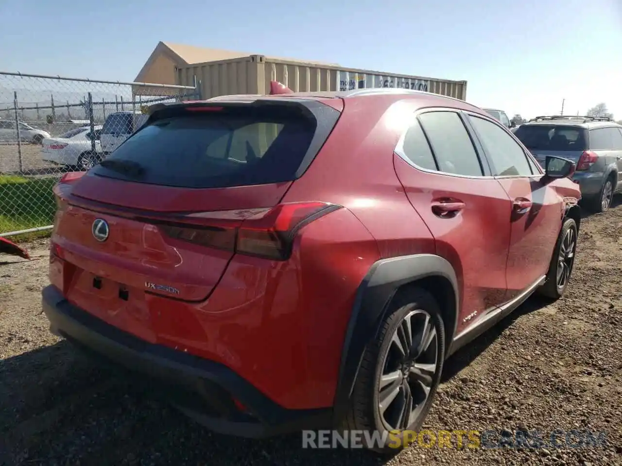 4 Фотография поврежденного автомобиля JTHP9JBH6L2023836 LEXUS UX 250H 2020