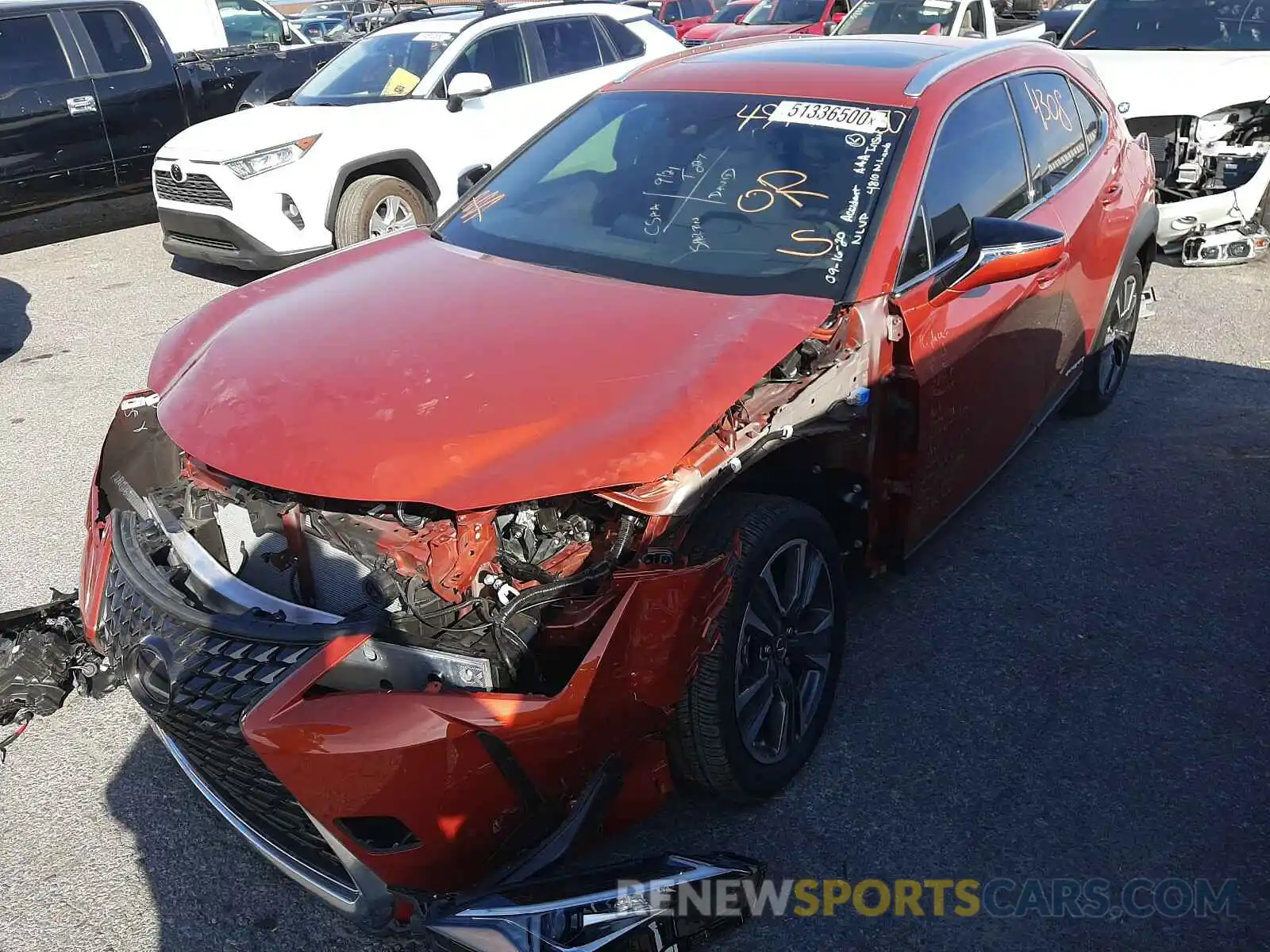 2 Photograph of a damaged car JTHP9JBH6L2027160 LEXUS UX 250H 2020