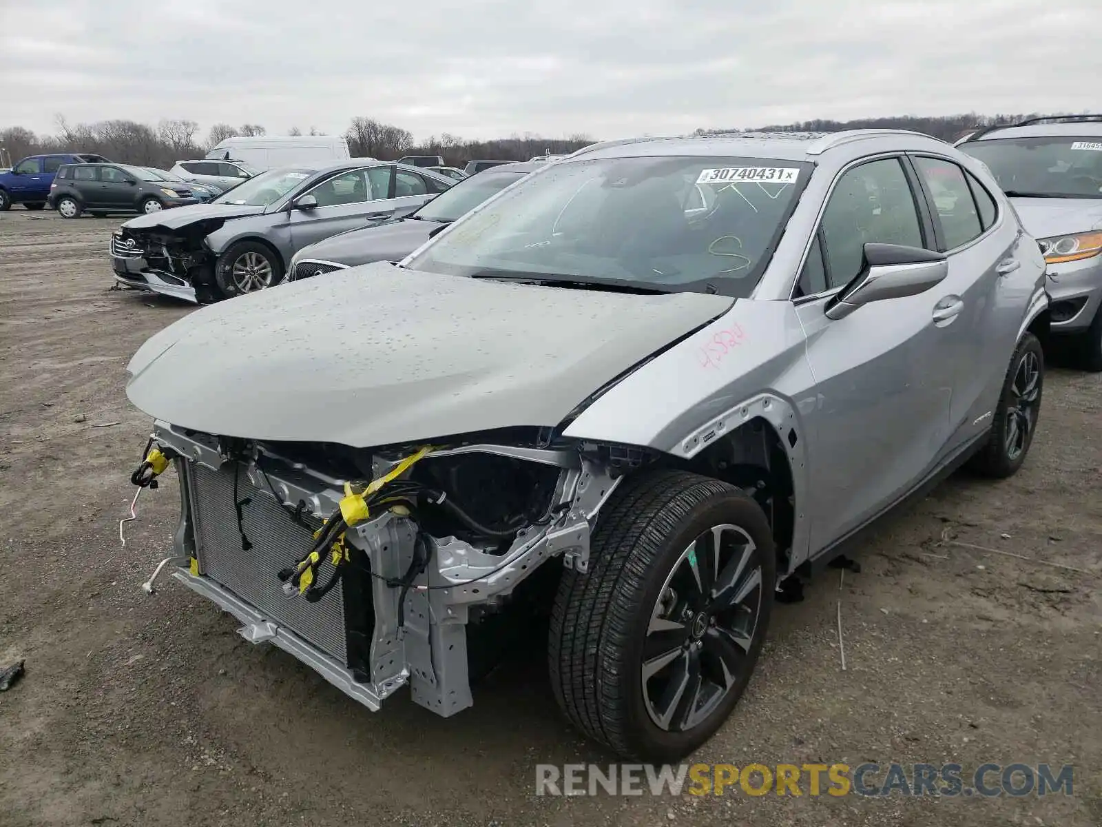 2 Фотография поврежденного автомобиля JTHP9JBHXL2021636 LEXUS UX 250H 2020