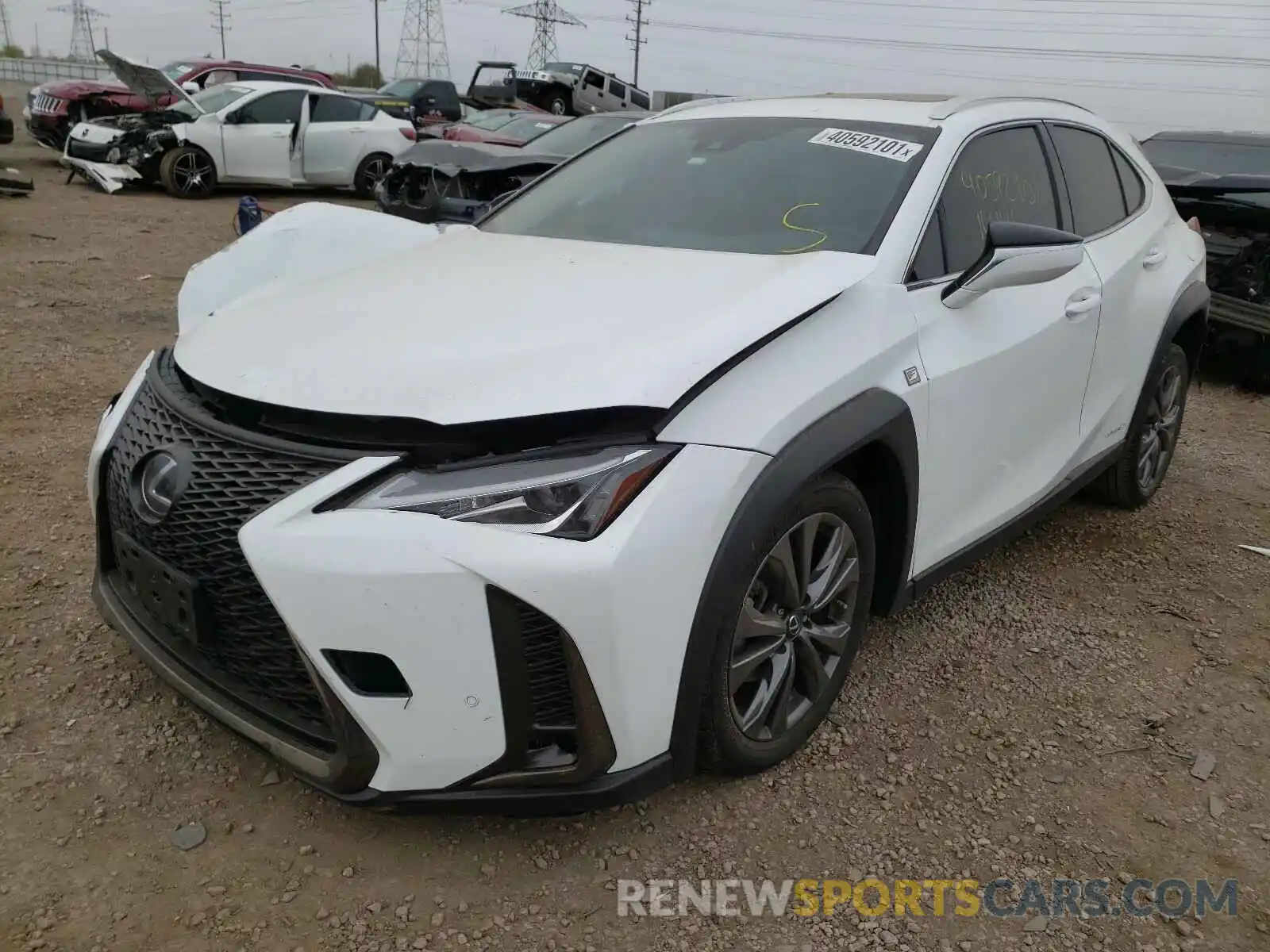 2 Фотография поврежденного автомобиля JTHR9JBH4L2023312 LEXUS UX 250H 2020