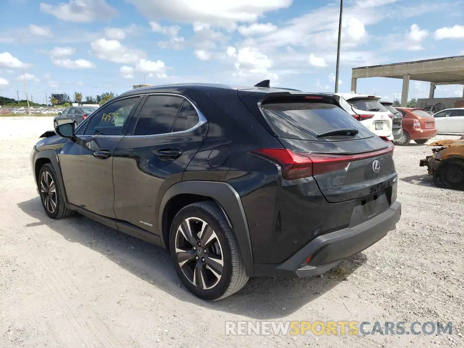 3 Фотография поврежденного автомобиля JTHX9JBH1L2034940 LEXUS UX 250H 2020