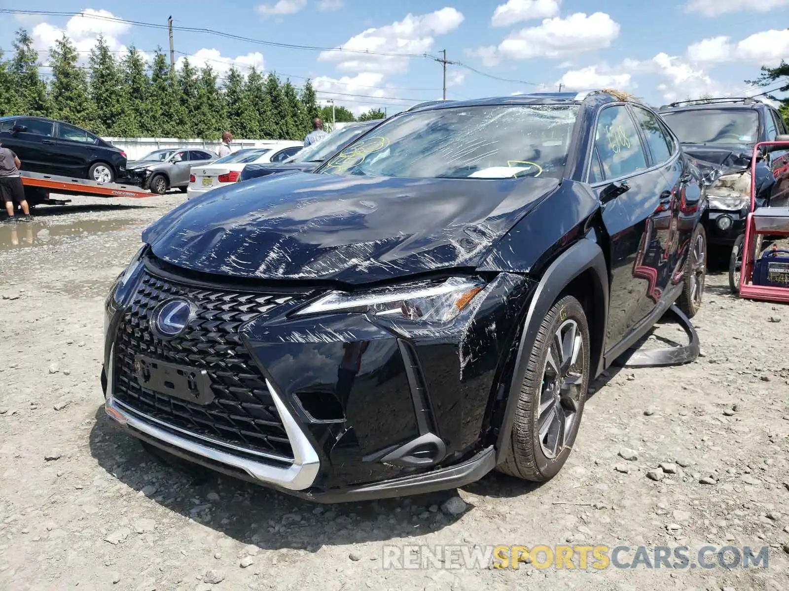 2 Фотография поврежденного автомобиля JTHX9JBH2L2021274 LEXUS UX 250H 2020