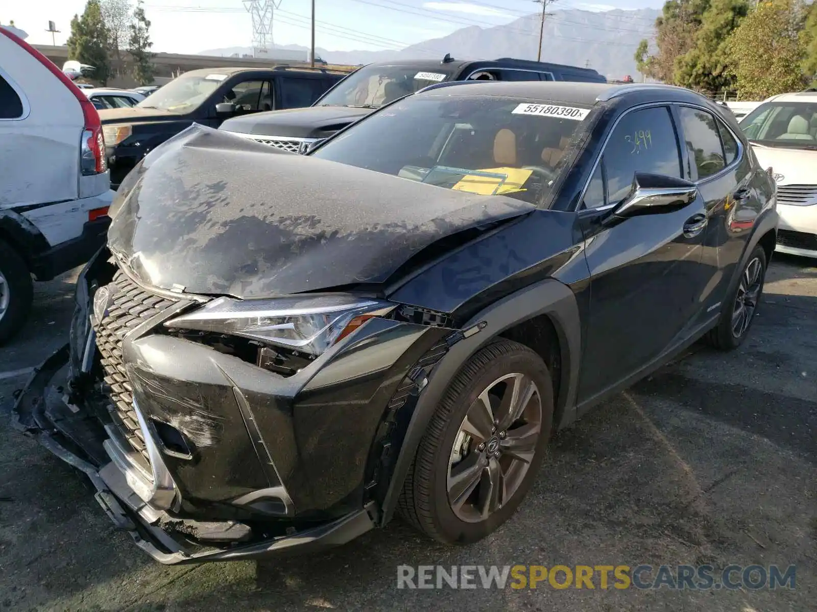 2 Фотография поврежденного автомобиля JTHX9JBH2L2033781 LEXUS UX 250H 2020