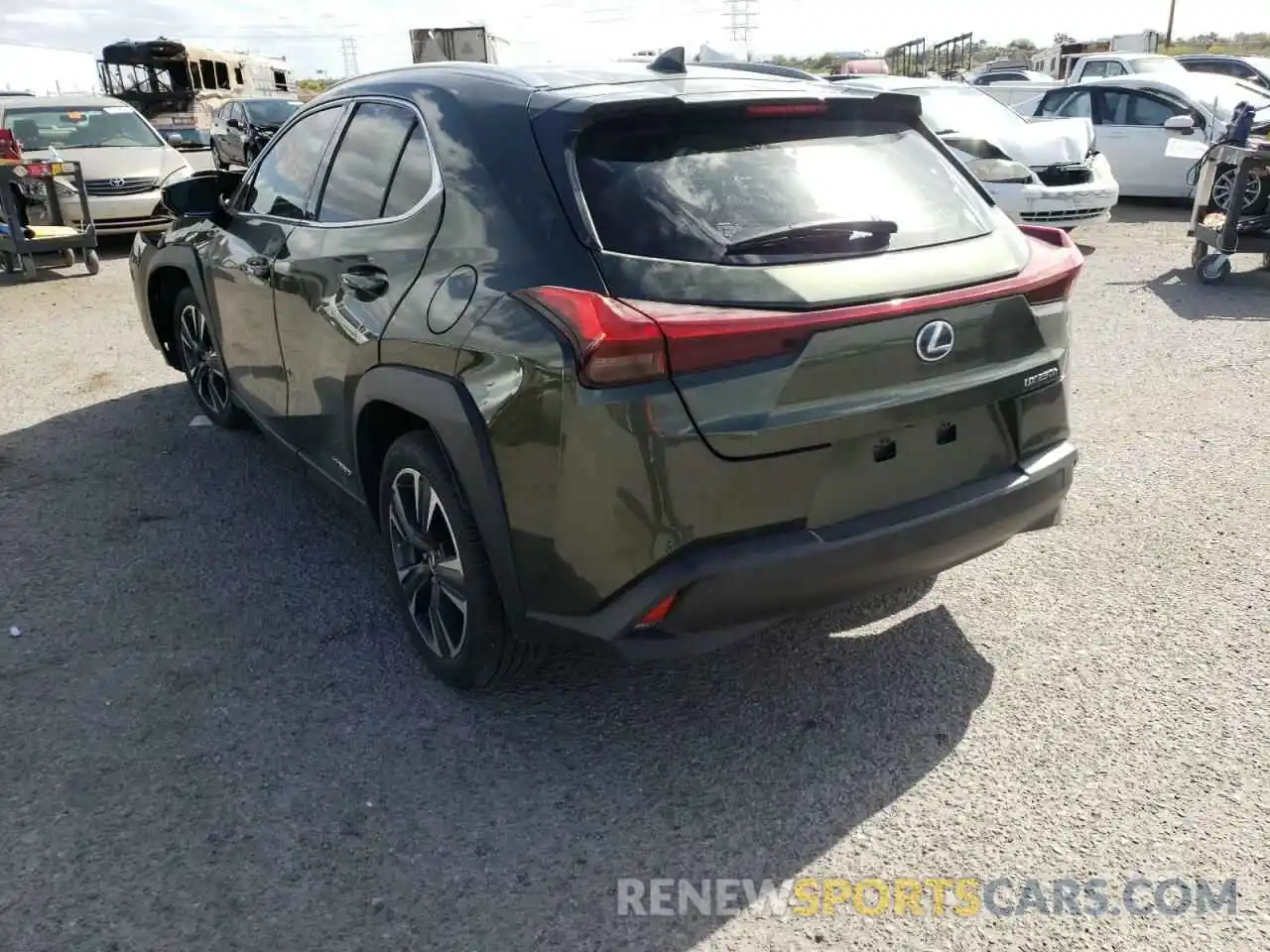 3 Фотография поврежденного автомобиля JTHX9JBH4L2036228 LEXUS UX 250H 2020