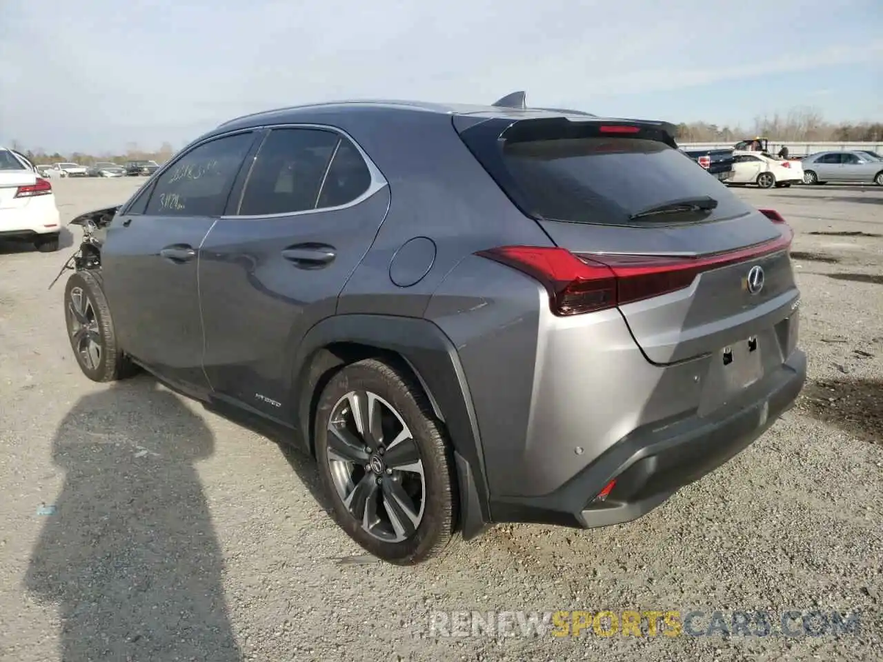 3 Фотография поврежденного автомобиля JTHX9JBH5L2029675 LEXUS UX 250H 2020