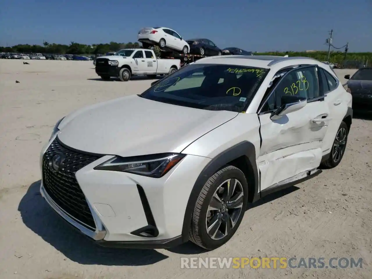 2 Photograph of a damaged car JTHX9JBH7L2036188 LEXUS UX 250H 2020