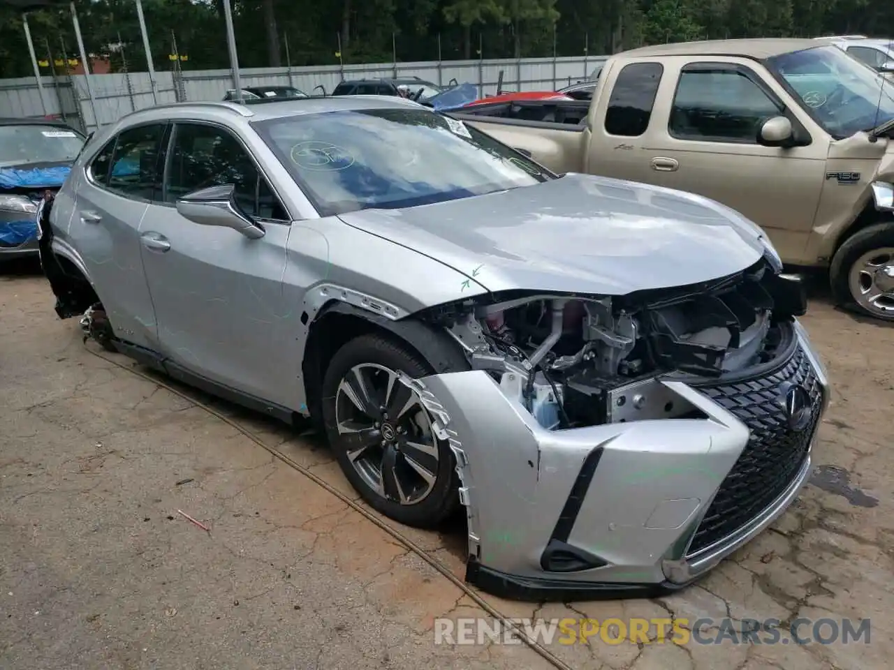 1 Photograph of a damaged car JTHX9JBH8L2036684 LEXUS UX 250H 2020