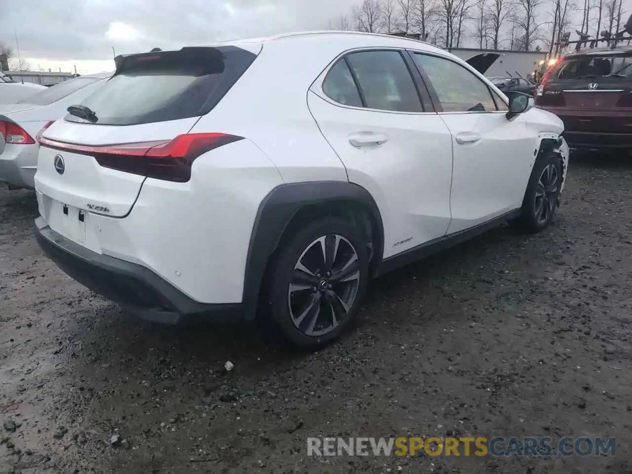 3 Фотография поврежденного автомобиля JTHX9JBH9L2027895 LEXUS UX 250H 2020