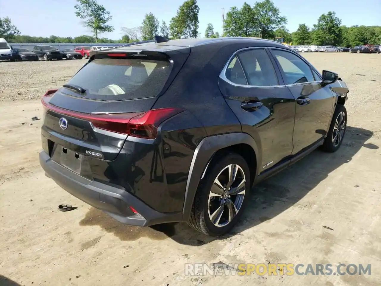 4 Фотография поврежденного автомобиля JTHX9JBHXL2032720 LEXUS UX 250H 2020