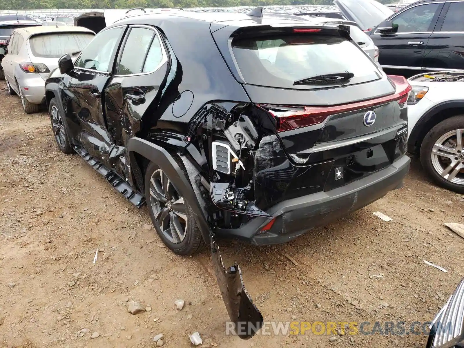 3 Фотография поврежденного автомобиля JTHP9JBH0M2050080 LEXUS UX 250H 2021