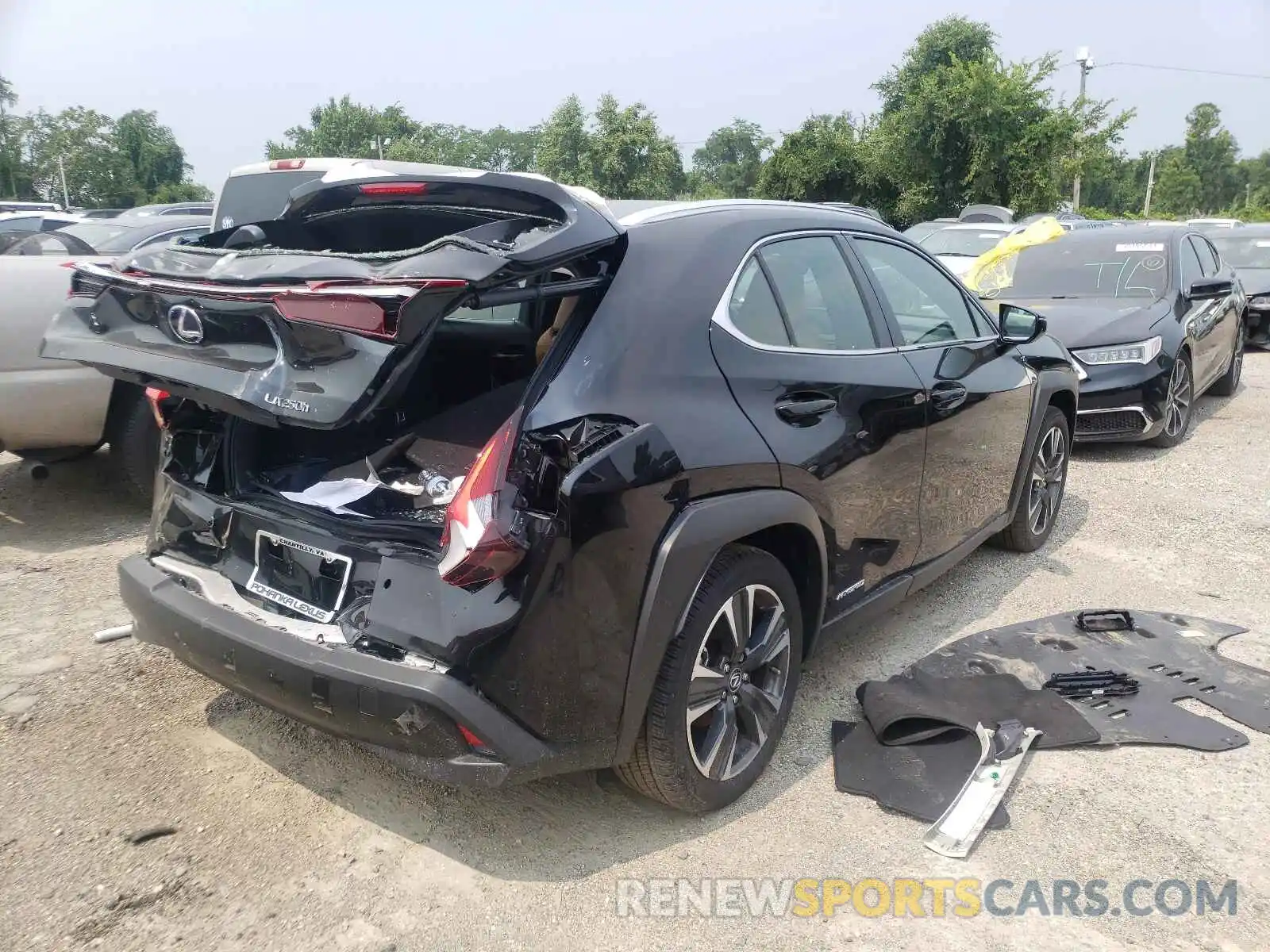 4 Фотография поврежденного автомобиля JTHP9JBHXM2038731 LEXUS UX 250H 2021