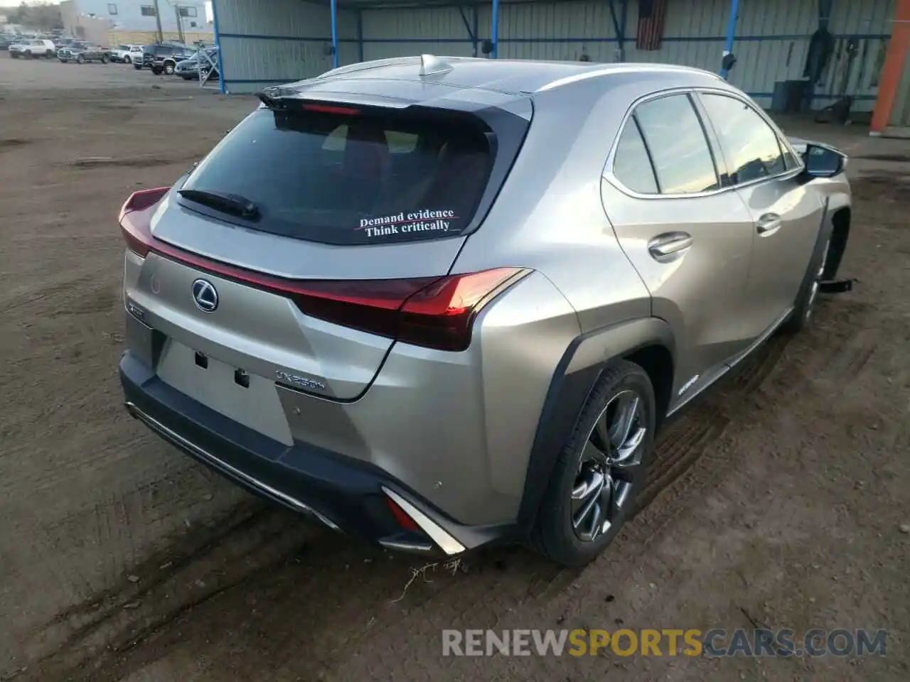 4 Фотография поврежденного автомобиля JTHR9JBH9M2043394 LEXUS UX 250H 2021