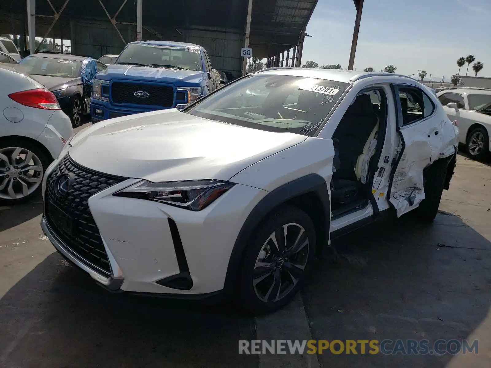 2 Фотография поврежденного автомобиля JTHX9JBH0M2042691 LEXUS UX 250H 2021