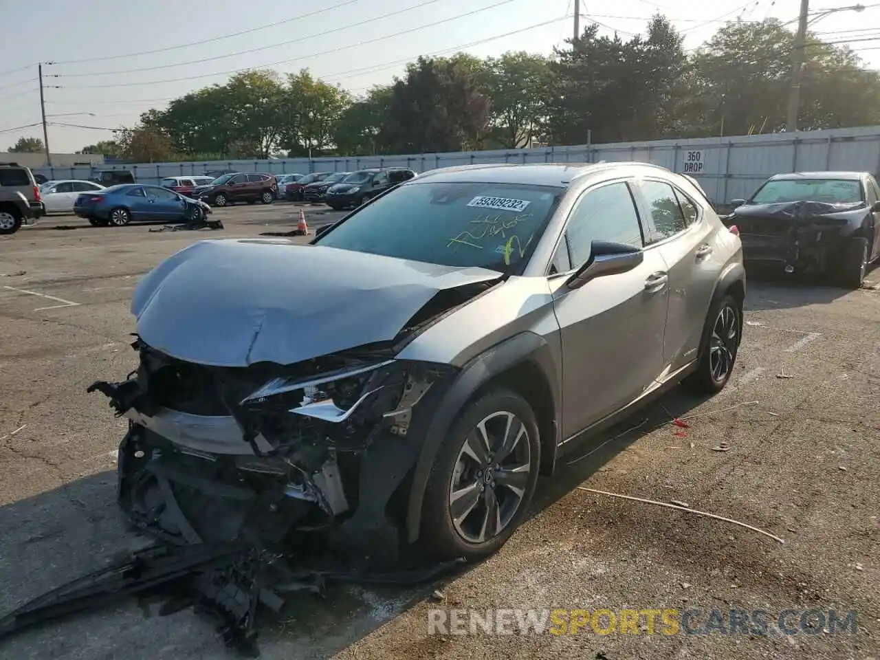 2 Фотография поврежденного автомобиля JTHX9JBH0M2046613 LEXUS UX 250H 2021