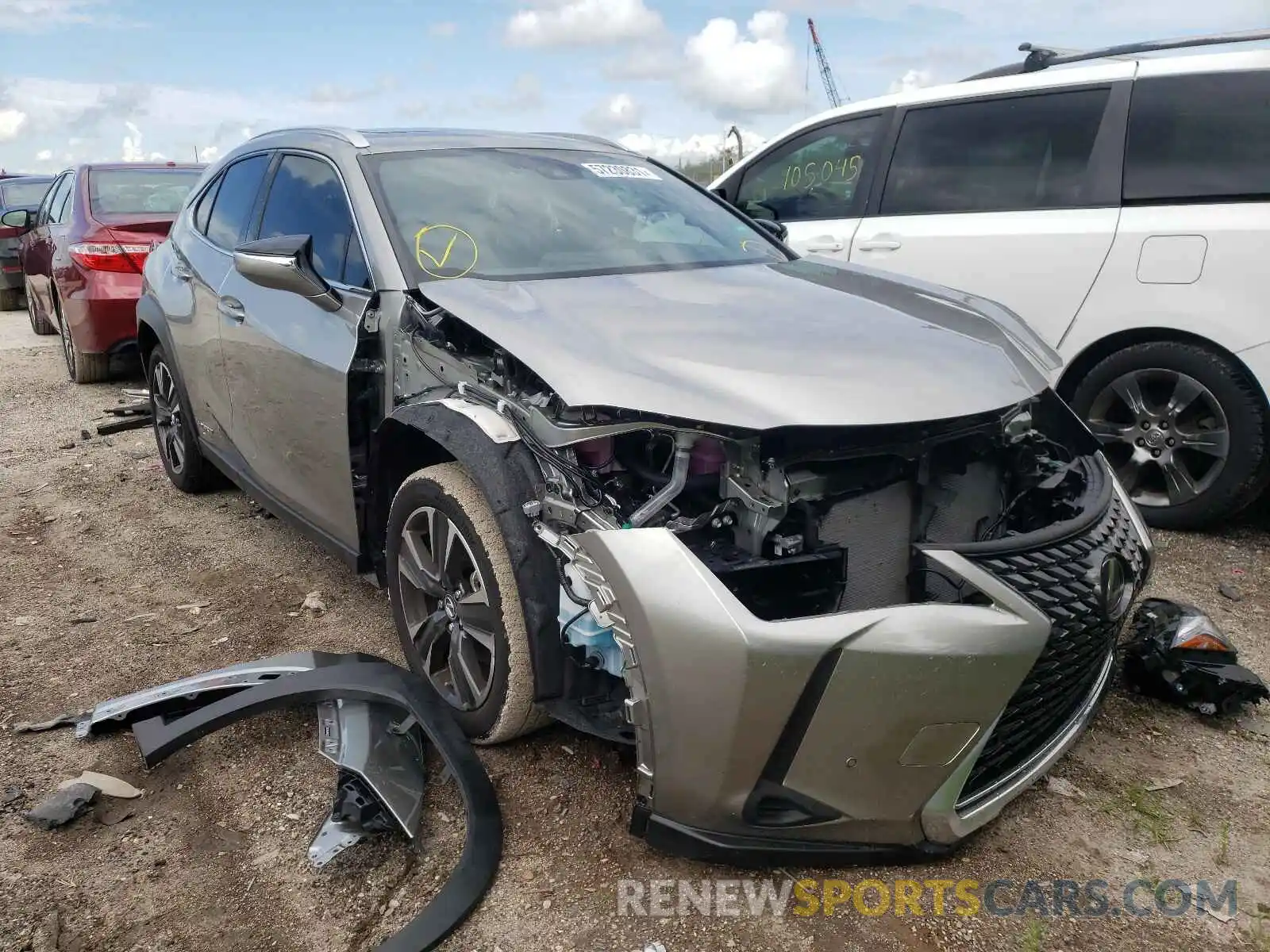 1 Фотография поврежденного автомобиля JTHX9JBHXM2044772 LEXUS UX 250H 2021