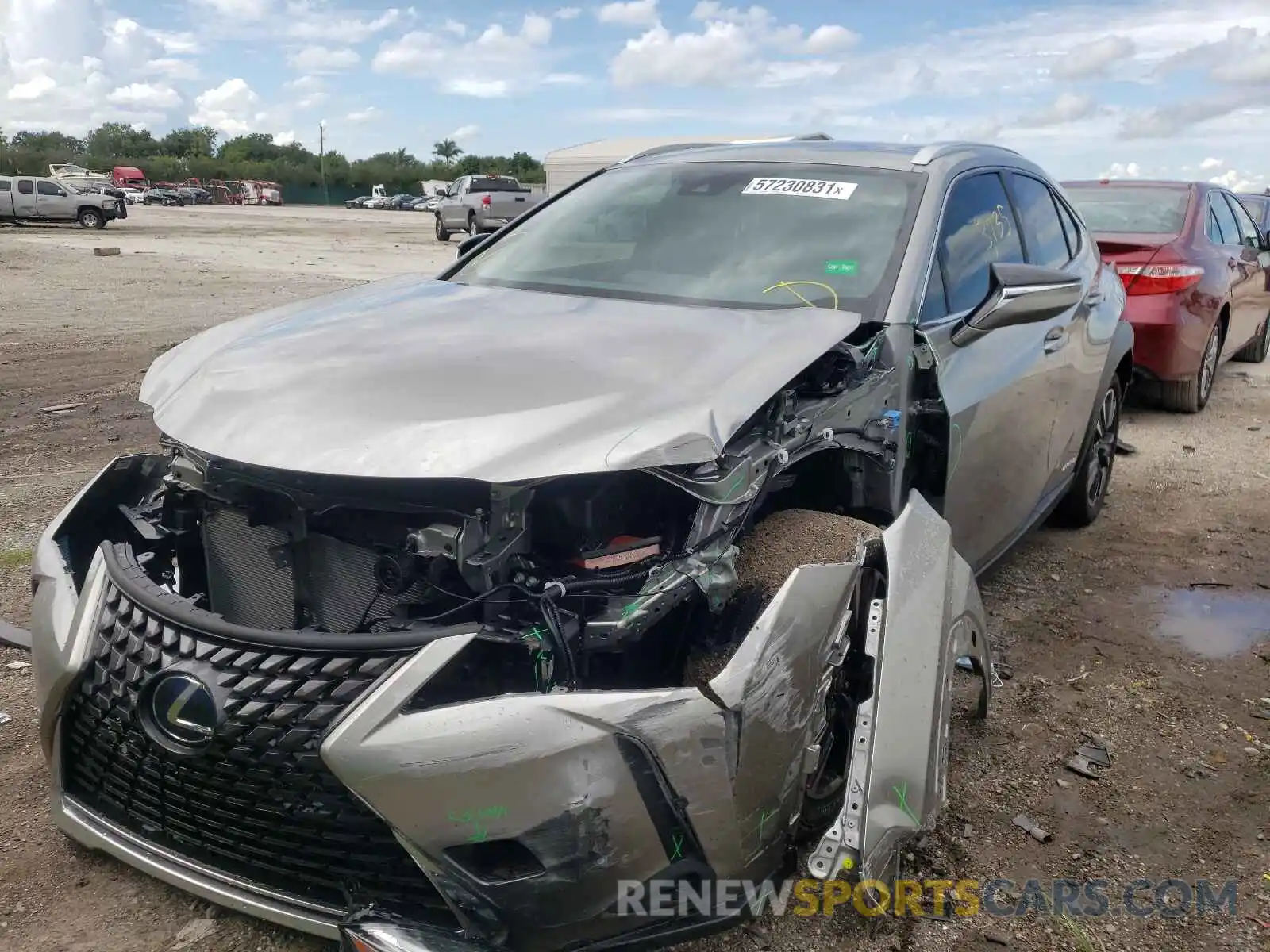 2 Photograph of a damaged car JTHX9JBHXM2044772 LEXUS UX 250H 2021