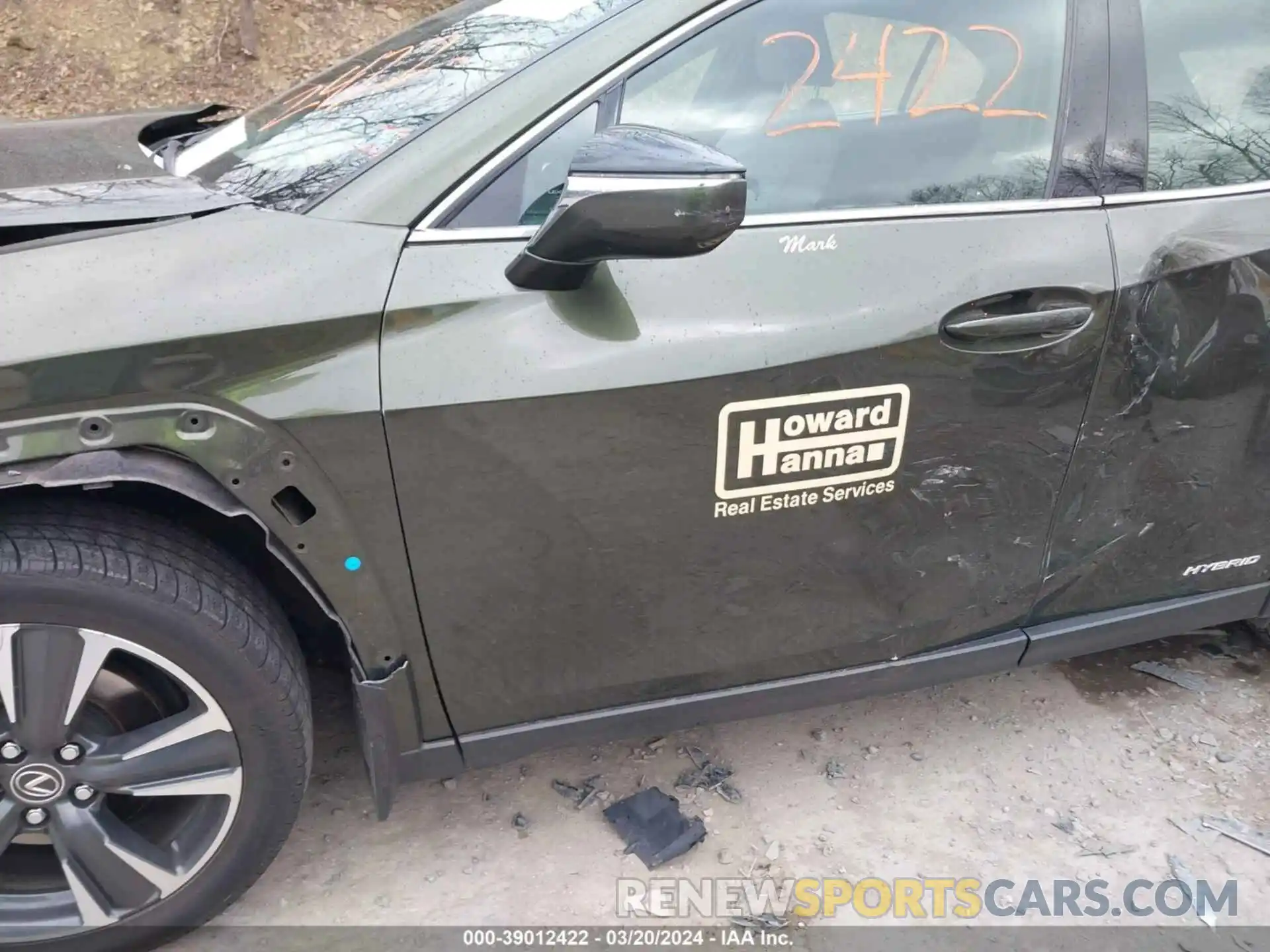 20 Photograph of a damaged car JTHP9JBH3N2058210 LEXUS UX 250H 2022