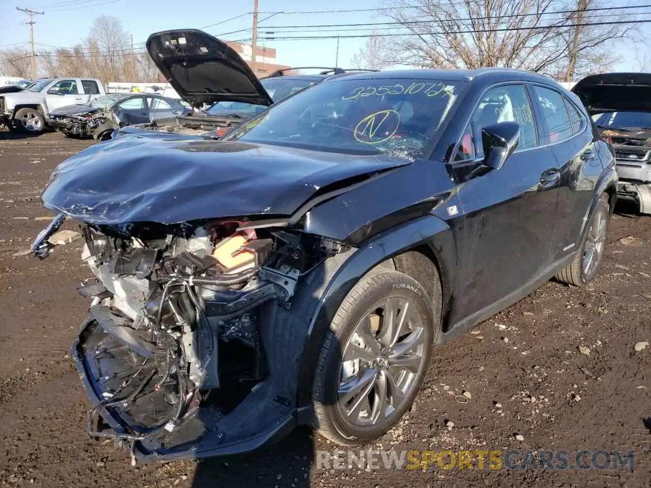 2 Фотография поврежденного автомобиля JTHR9JBH4N2057124 LEXUS UX 250H BA 2022