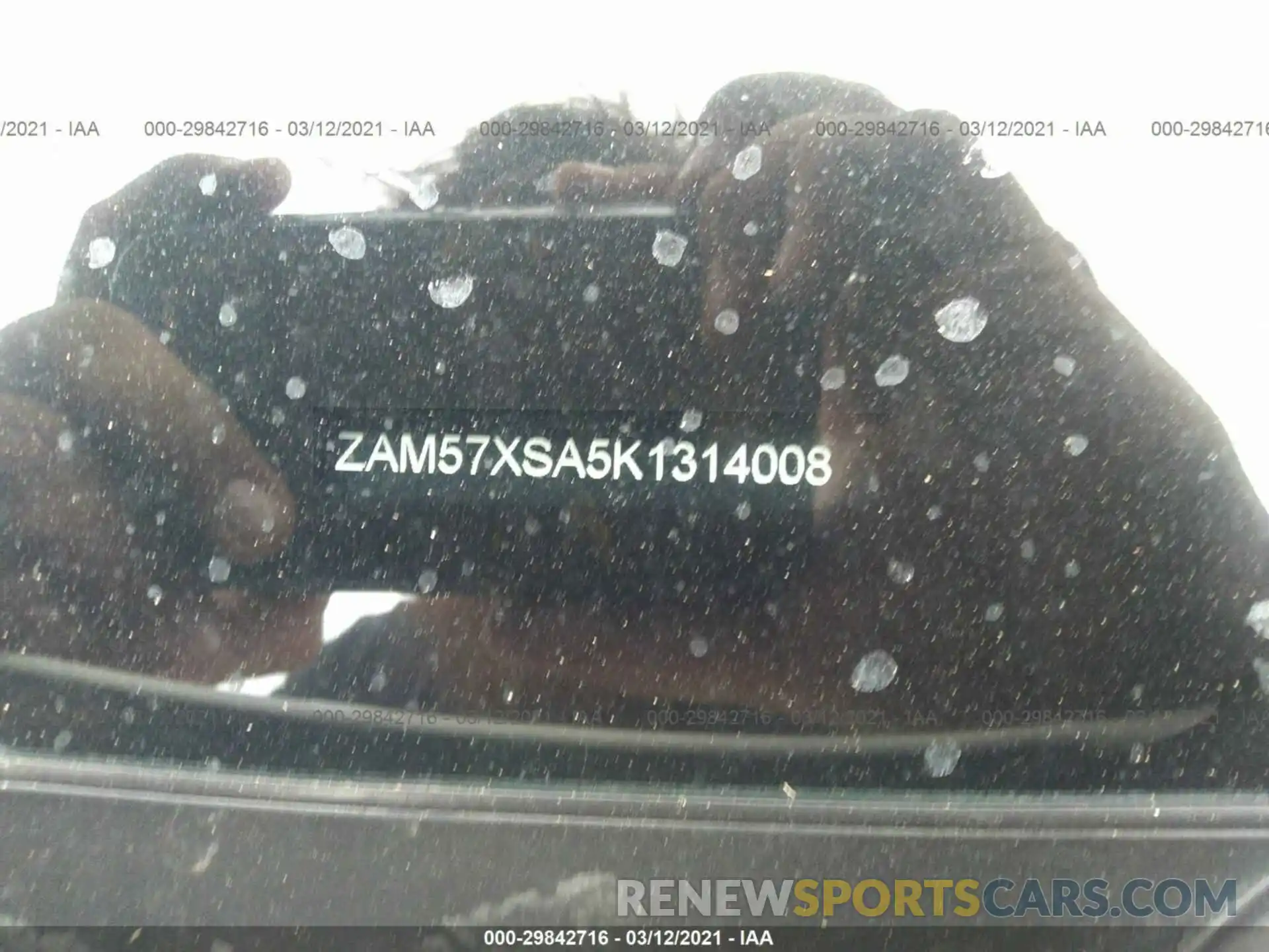 9 Photograph of a damaged car ZAM57XSA5K1314008 MASERATI GHIBLI 2019