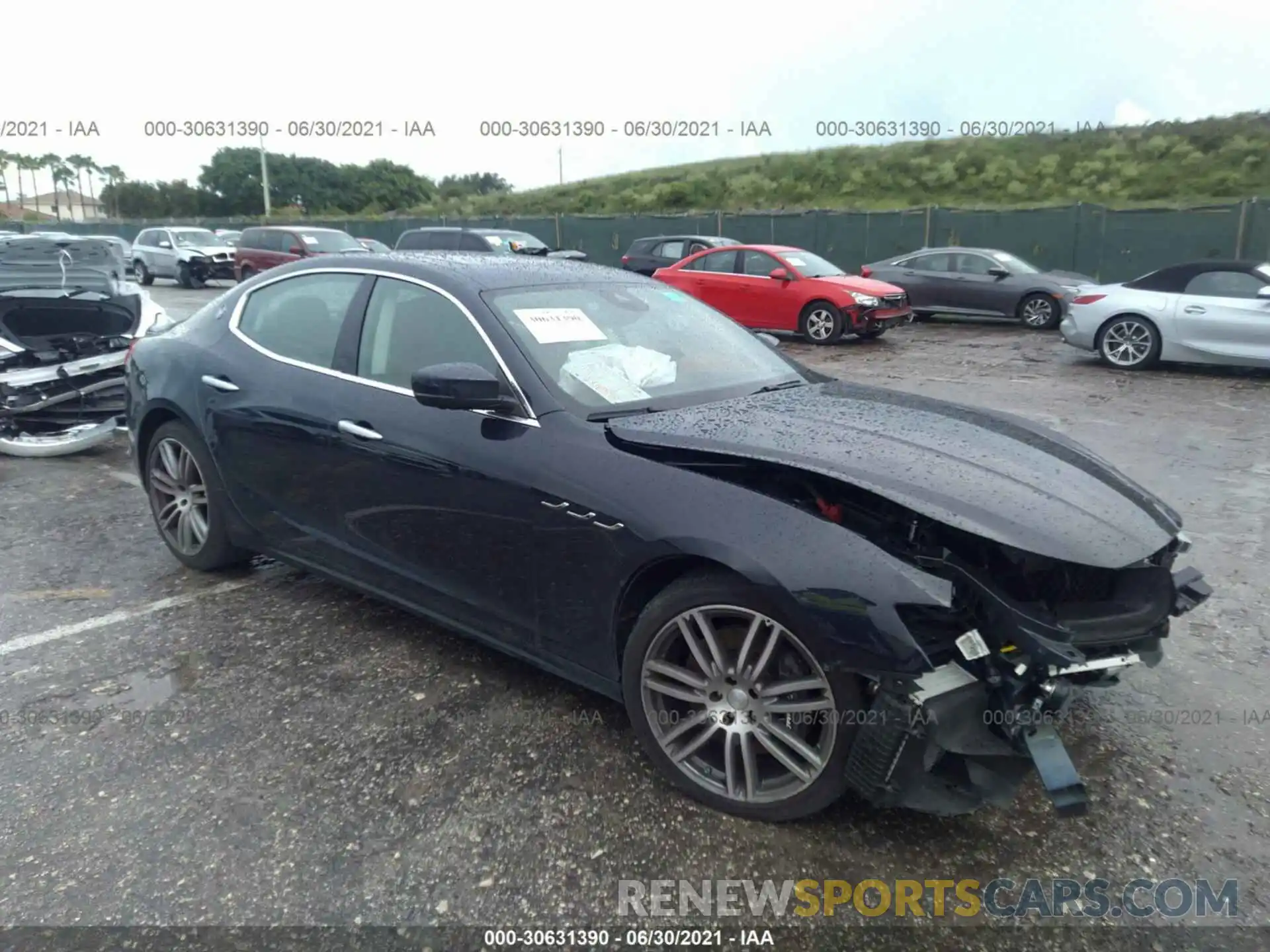 1 Photograph of a damaged car ZAM57YSA2K1335775 MASERATI GHIBLI 2019