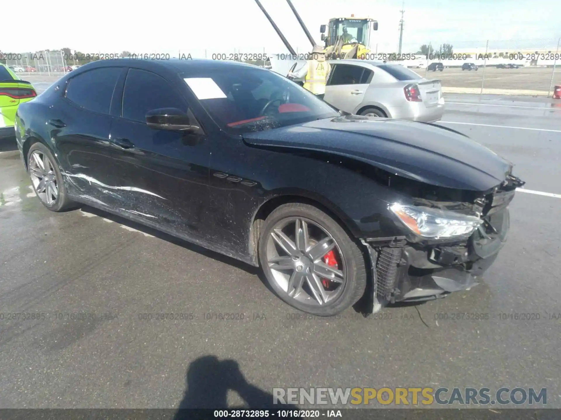 1 Photograph of a damaged car ZAM57YSAXK1315029 MASERATI GHIBLI 2019