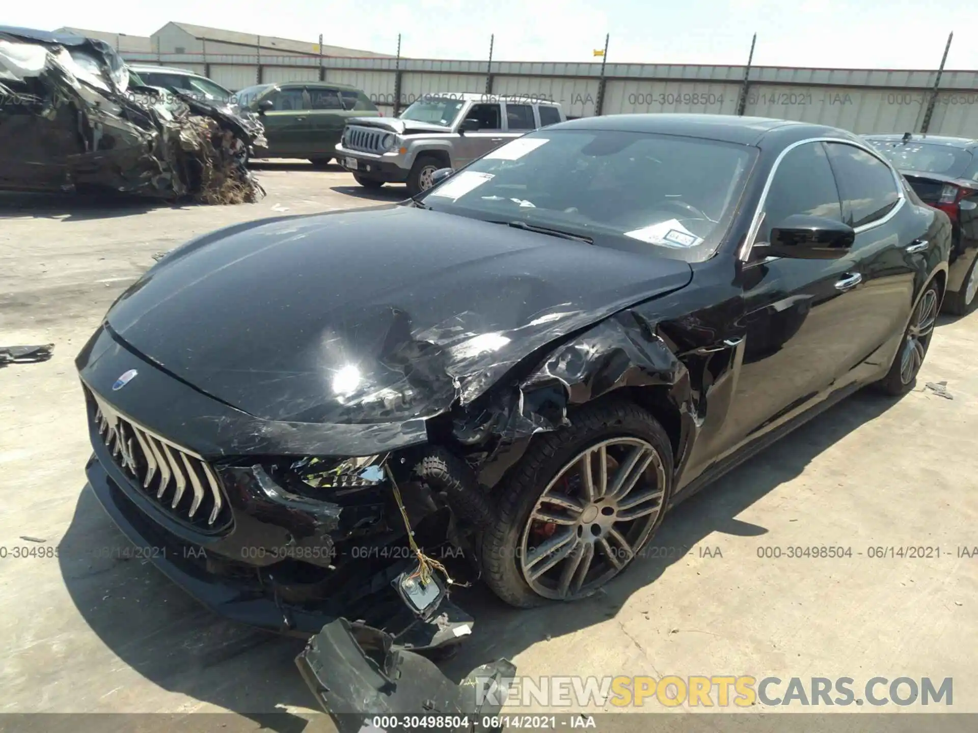 2 Photograph of a damaged car ZAM57YTA3K1308518 MASERATI GHIBLI 2019