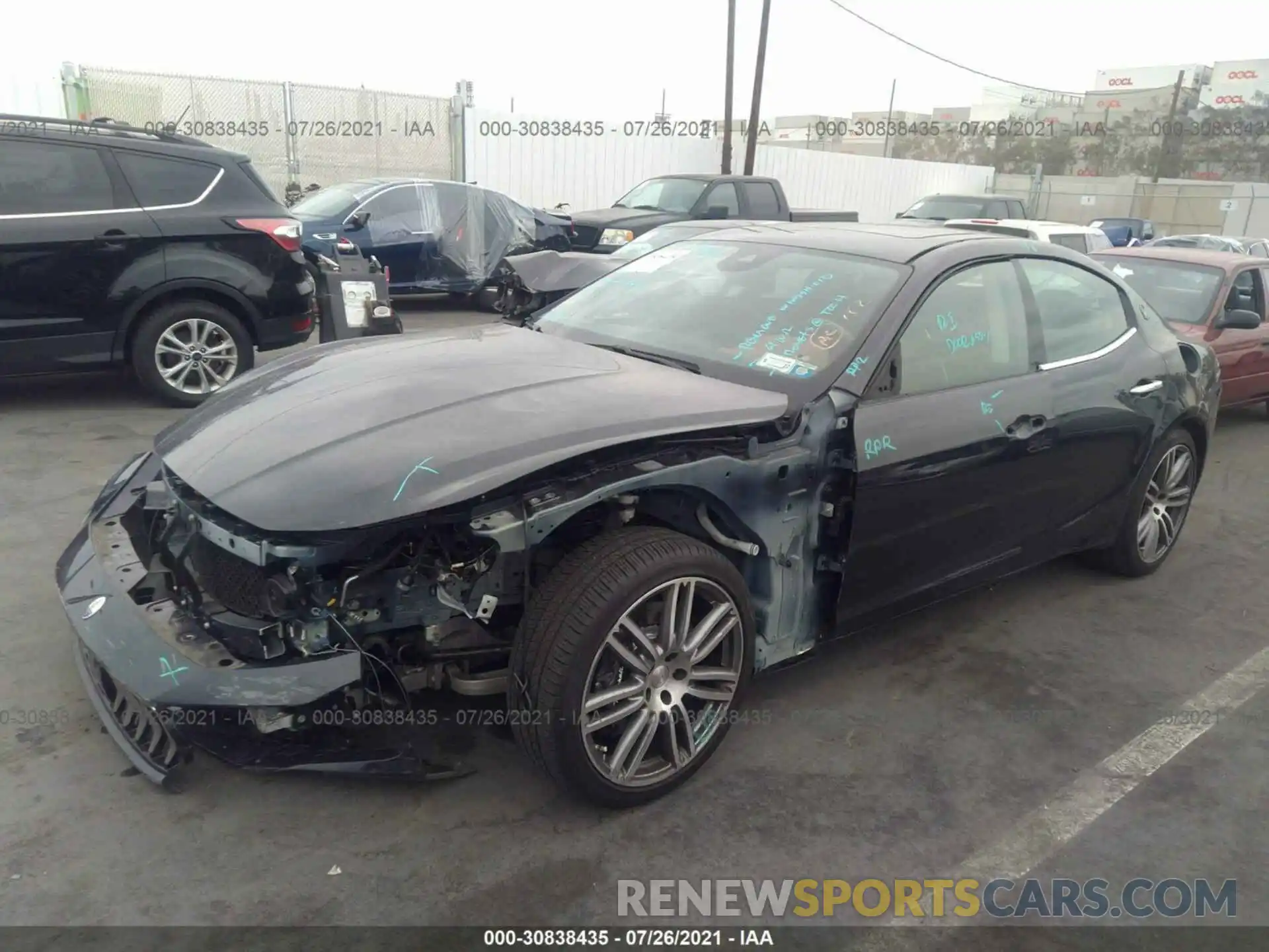 2 Photograph of a damaged car ZAM57YTA3K1335802 MASERATI GHIBLI 2019