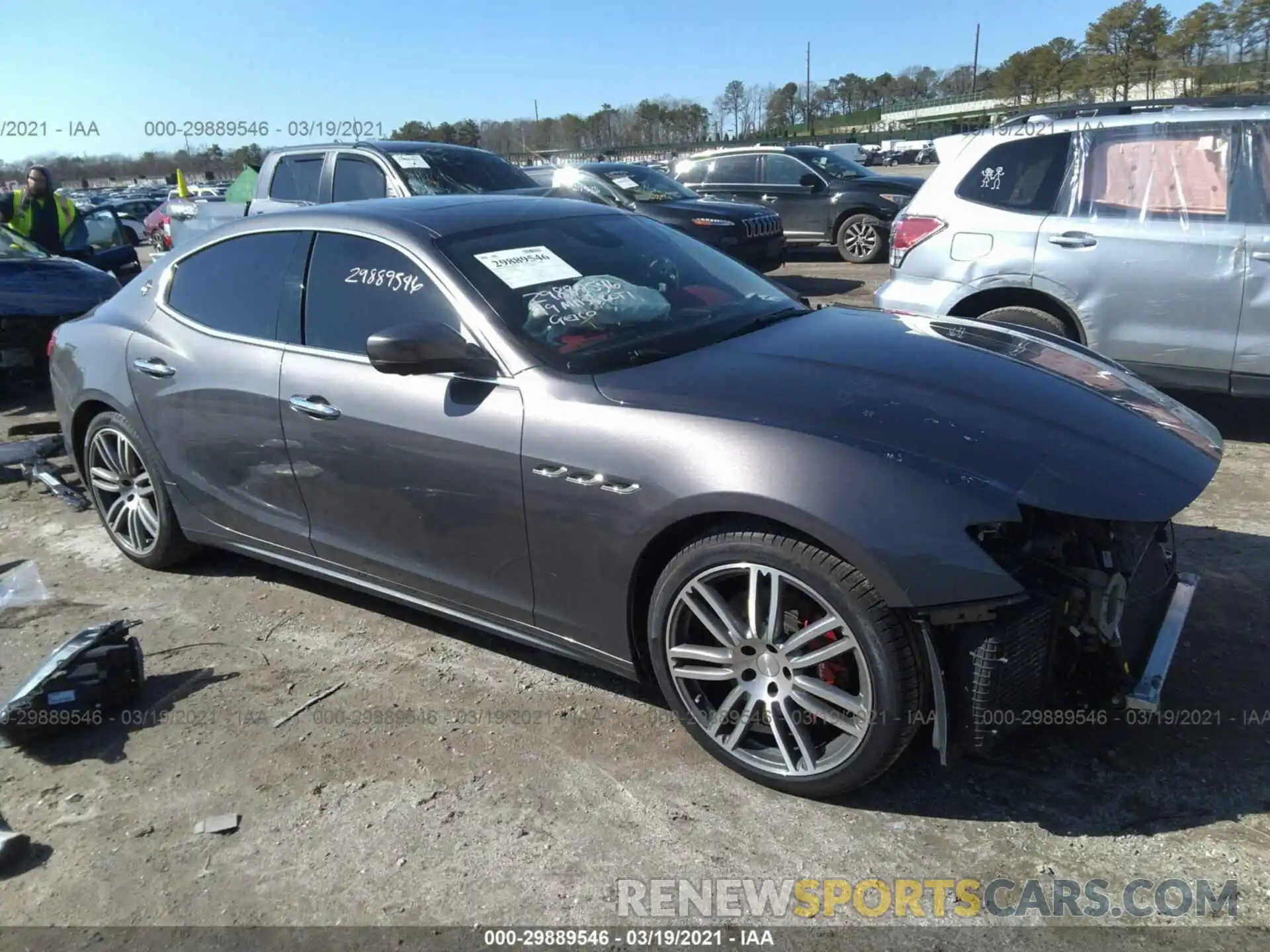 1 Photograph of a damaged car ZAM57YTA7K1322082 MASERATI GHIBLI 2019