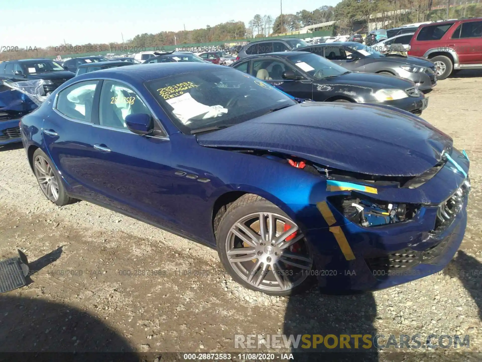 1 Photograph of a damaged car ZAM57YTA4L1351217 MASERATI GHIBLI 2020