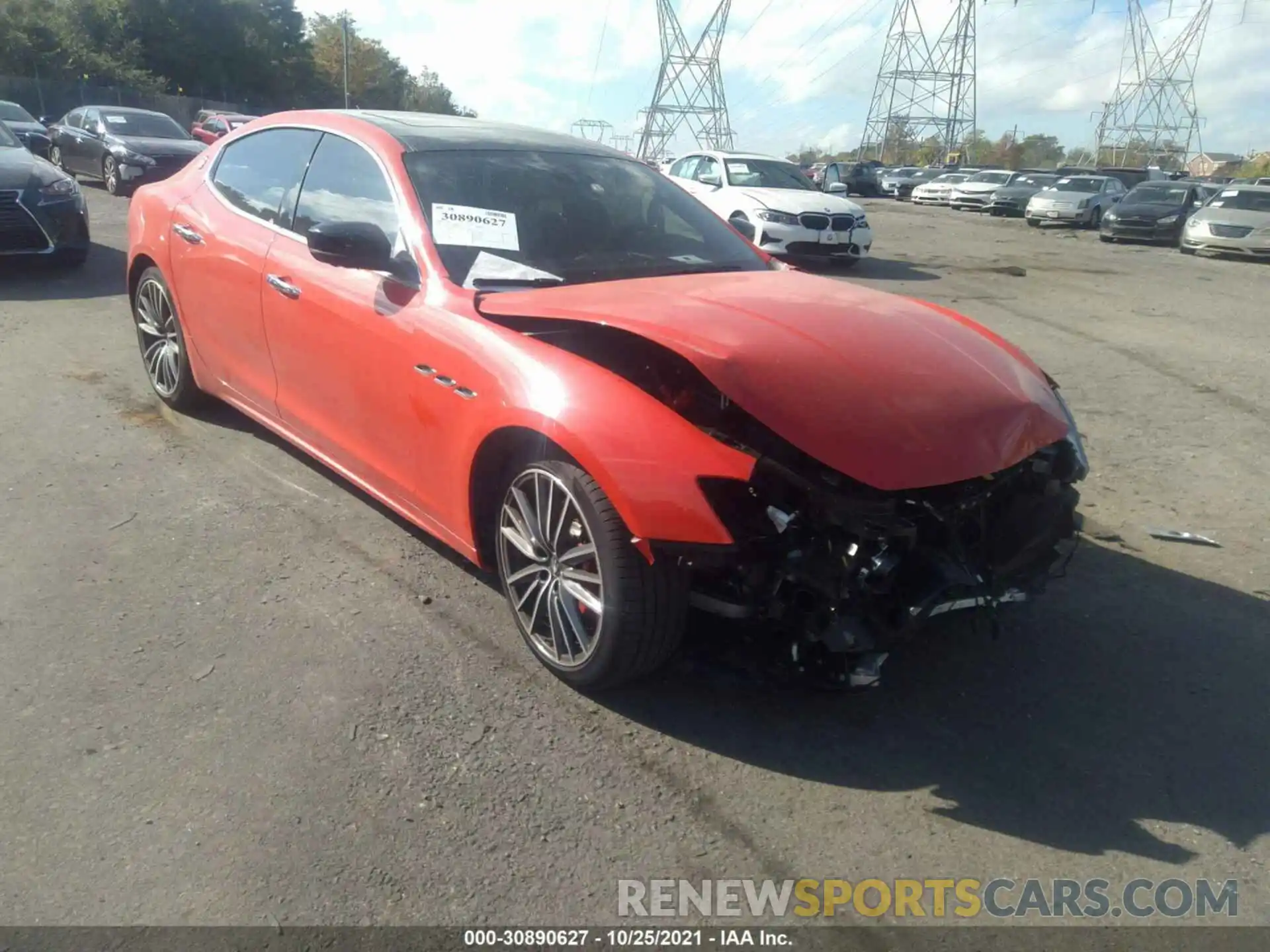 1 Photograph of a damaged car ZAM57YTA9L1356705 MASERATI GHIBLI 2020